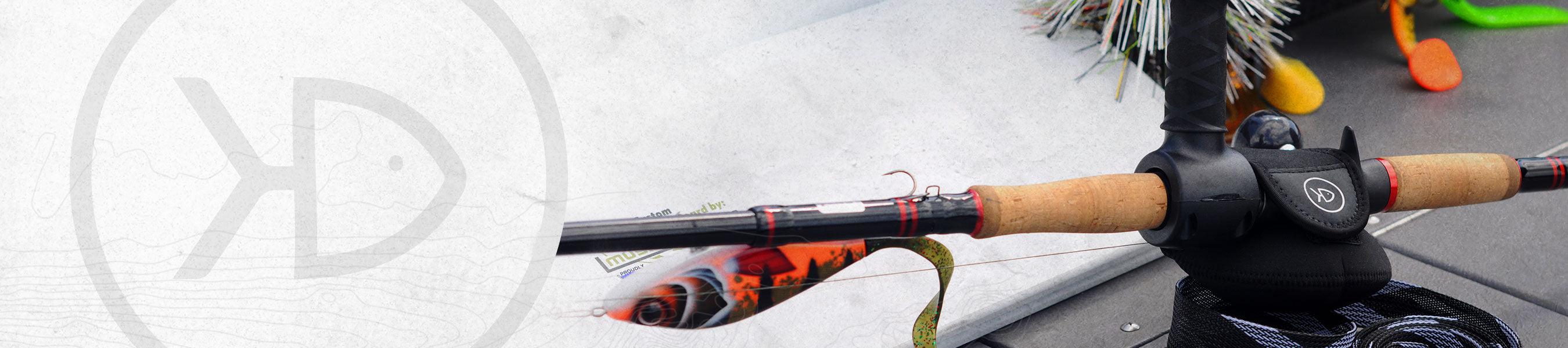 Rods and reels accessories on a fishing rod