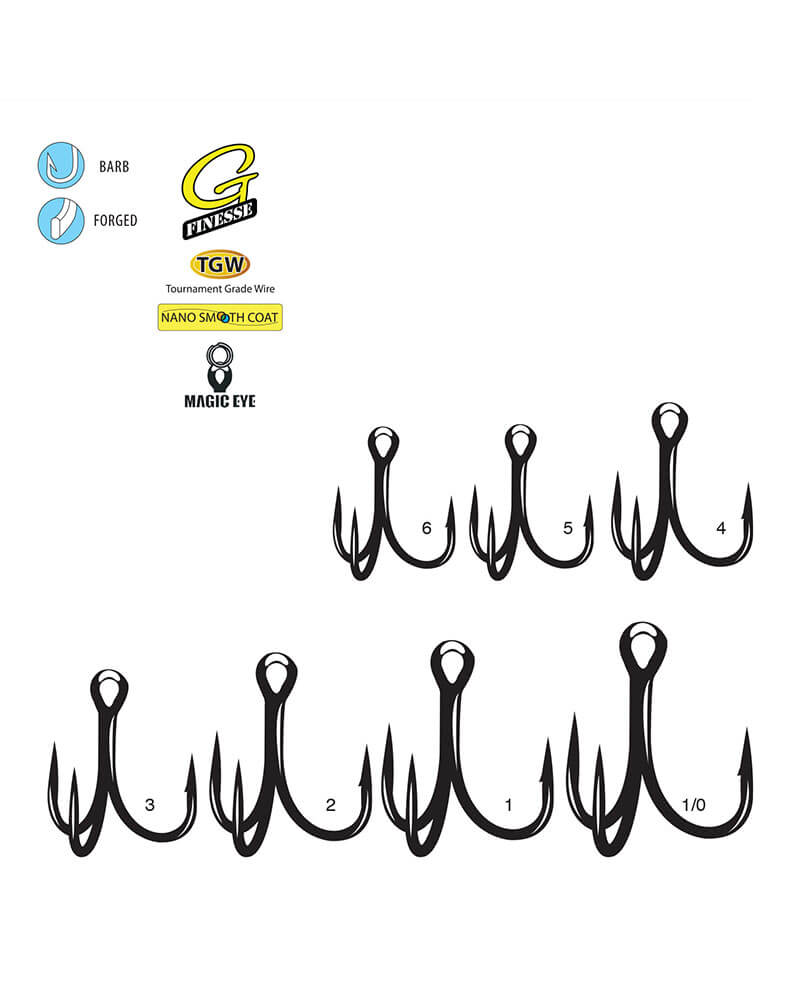 Gamakatsu Aaron Martens TGW G-Finesse Treble Hook MH