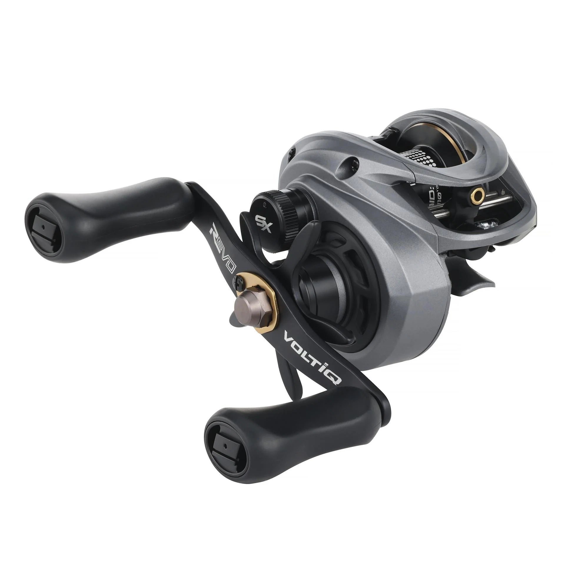View of Au Garcia Revo SX VoltiQ Baitcast Reel available at EZOKO Fishing