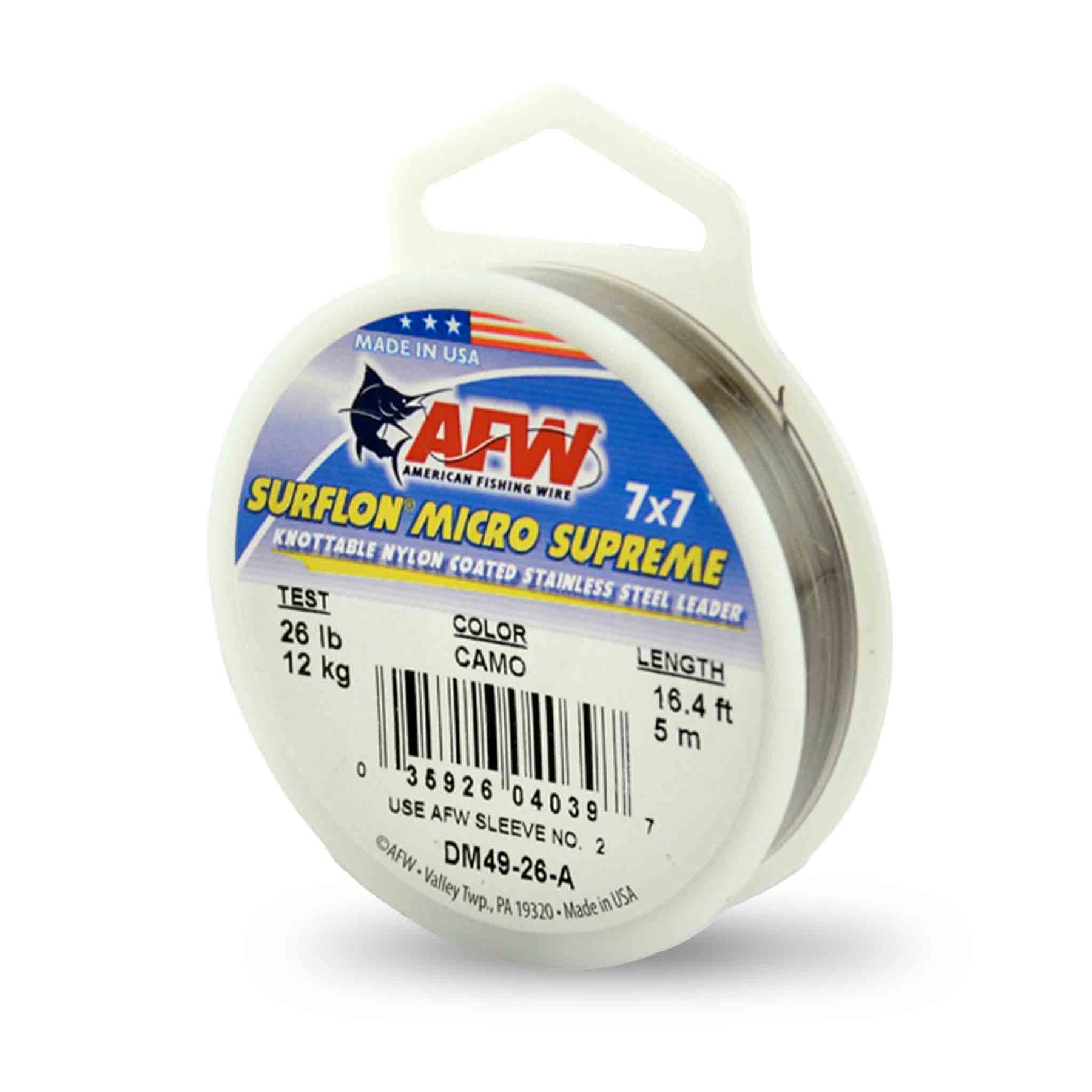 AFW Surfstrand Micro Supreme 7x7 26lb Fly Leader Materials