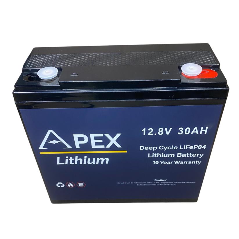 View of electronic_accessories Apex Lithium 12V 30Ah Battery (Tall size) available at EZOKO Fishing