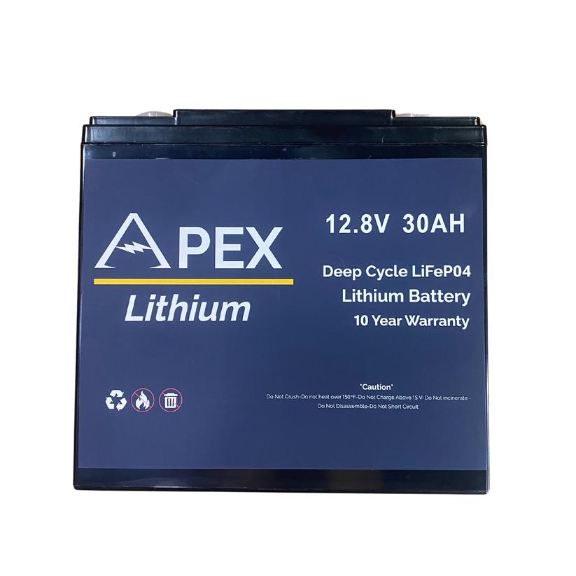 View of electronic_accessories Apex Lithium 12V 30Ah Battery (Tall size) available at EZOKO Fishing