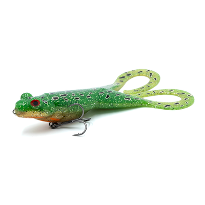 View of Swimbait Baik Baits Baby K-Frog Greengold available at EZOKO Pike and Musky Shop