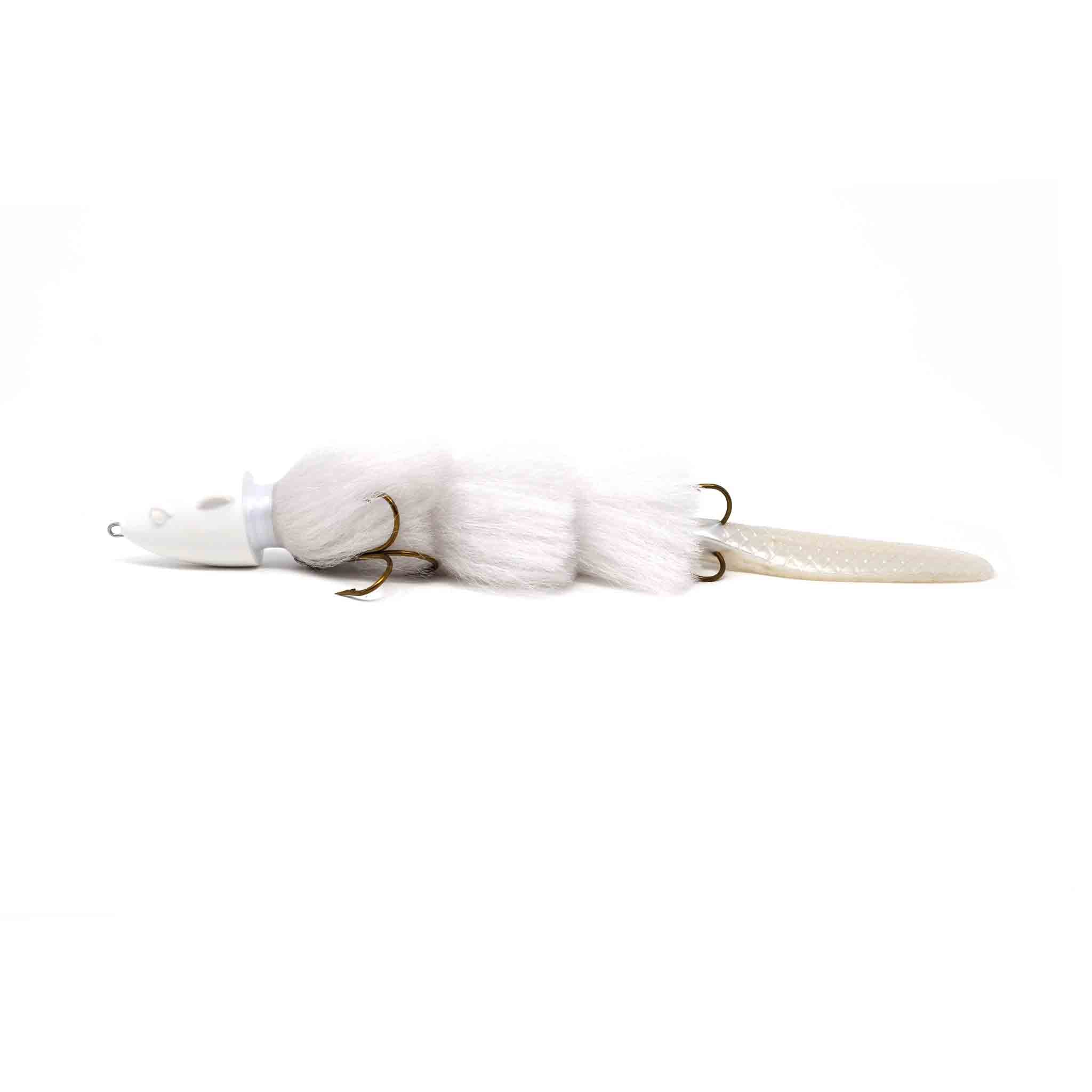 View of Jerk-Glide_Baits Beaver's Baits Baby Beaver XL Jerkbait Arctic White available at EZOKO Fishing