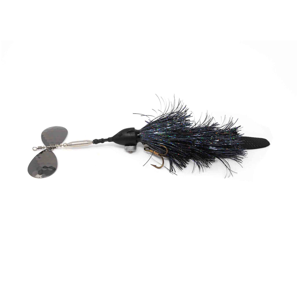 Beaver's Baits Quad B Solid Black Bucktails