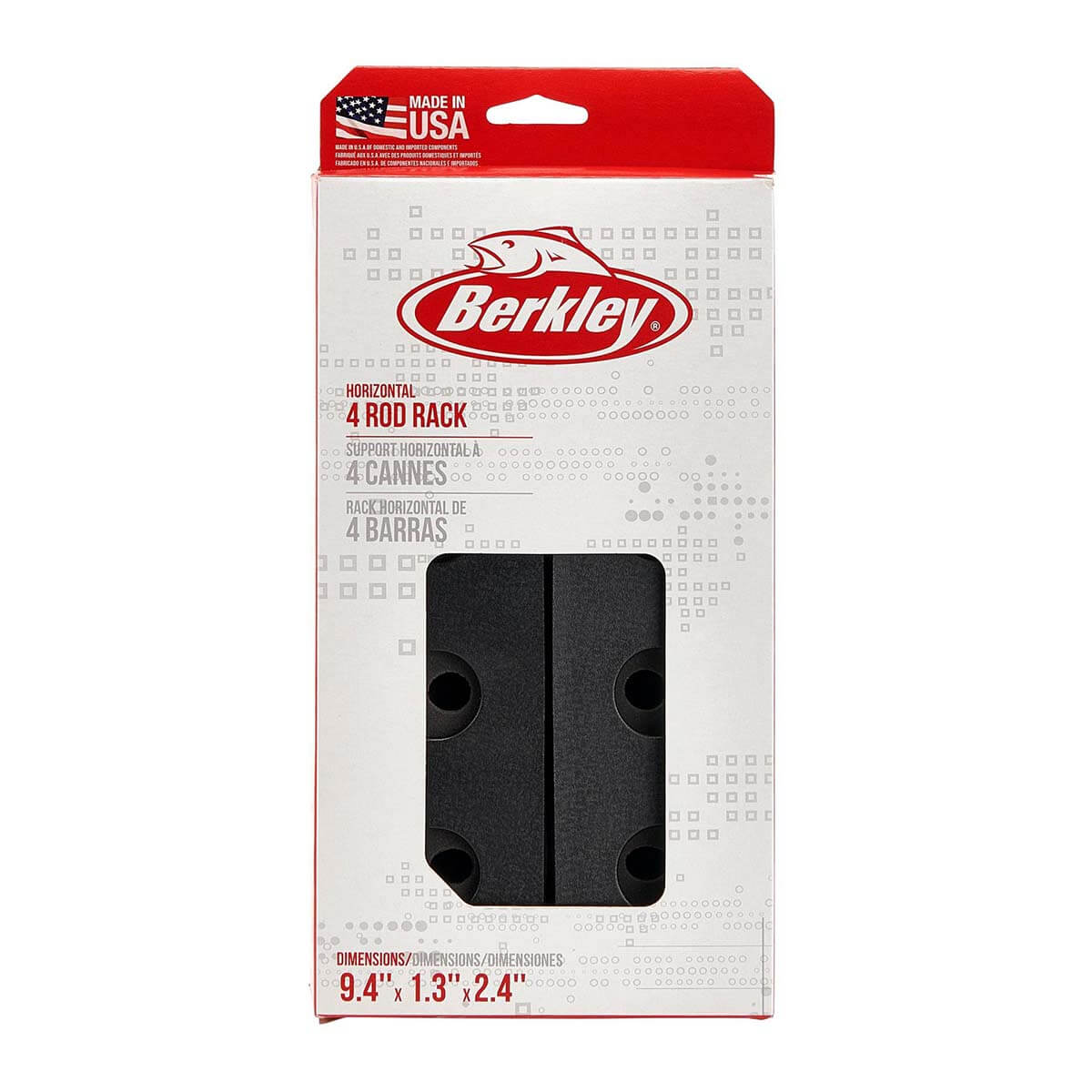 View of Accessories Berkley Horizontal Rod Rack available at EZOKO Pike and Musky Shop