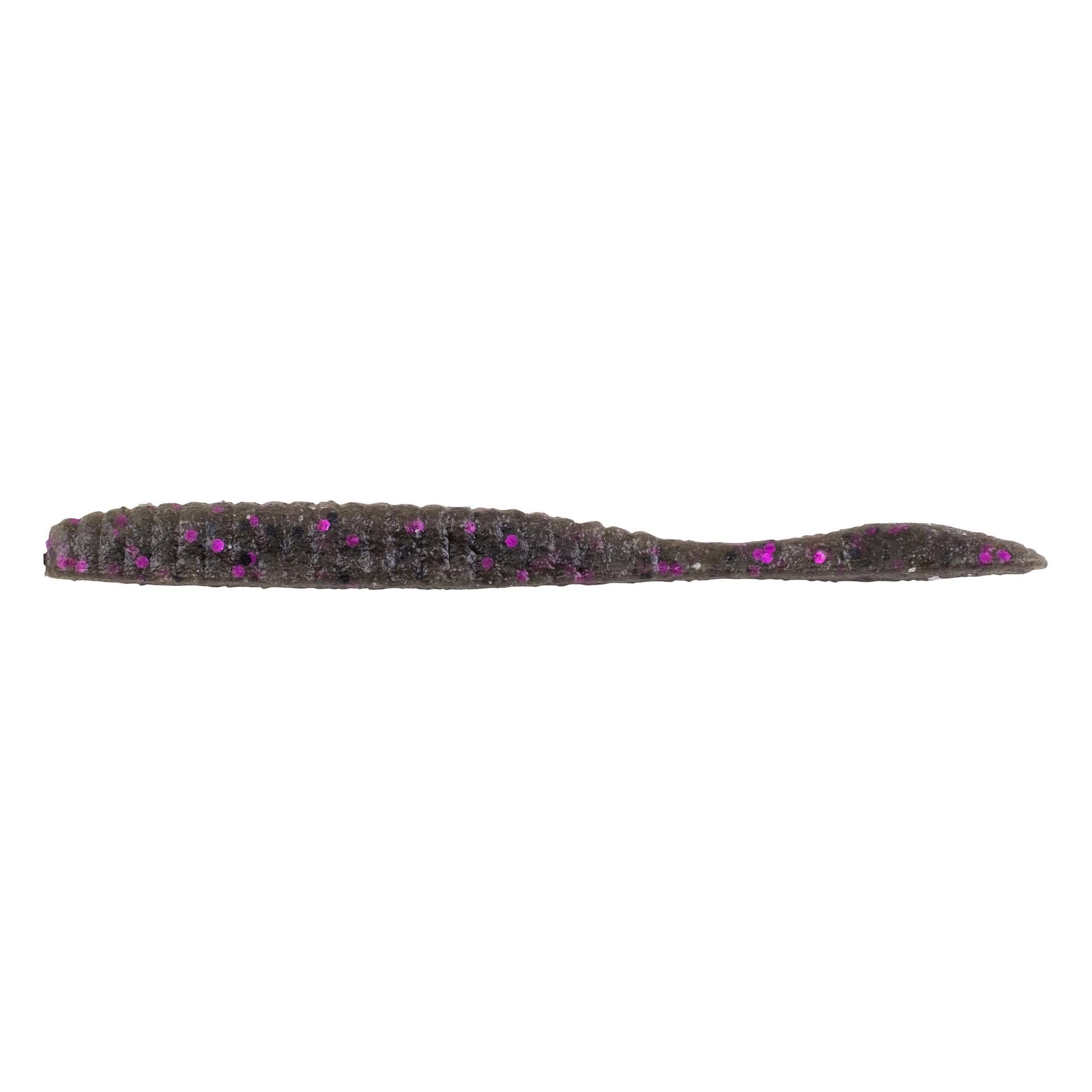 View of Worms Berkley PowerBait MaxScent Flat Worm 3.6 in Smoke Black Purple available at EZOKO Pike and Musky Shop