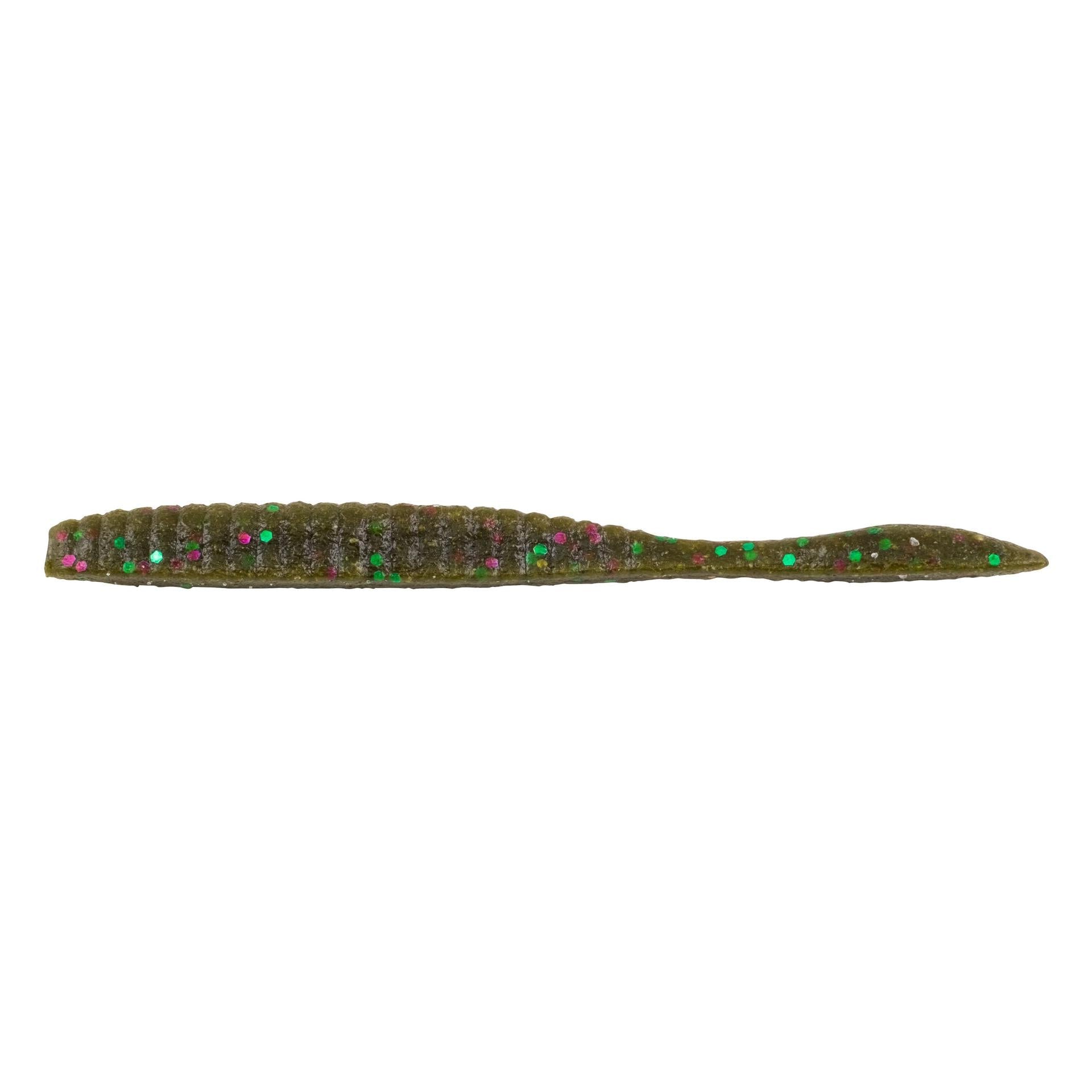 View of Worms Berkley PowerBait MaxScent Flat Worm 4.25 in Green Pumpkin Party available at EZOKO Fishing