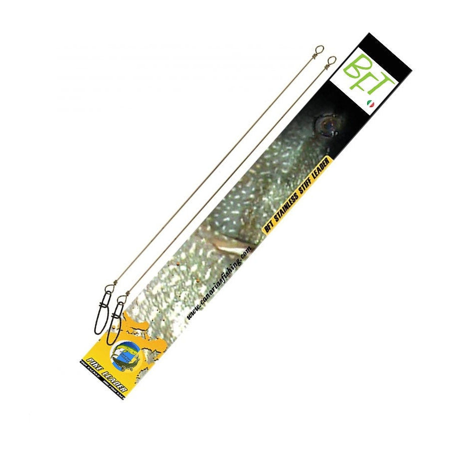 View of Leaders BFT Stiff Jerkbait Leader Stainless 12" (2pk) available at EZOKO Pike and Musky Shop