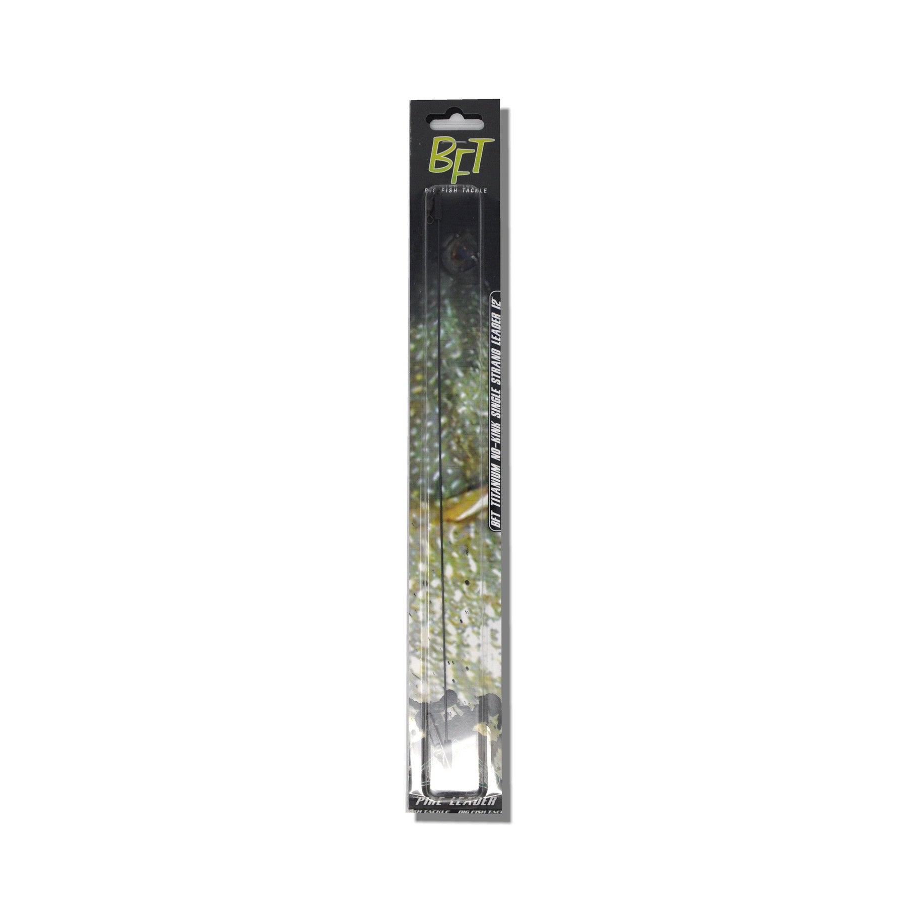 View of BFT Stiff Jerkbait Leader Titanium 12" (1pk) available at EZOKO Pike and Musky Shop