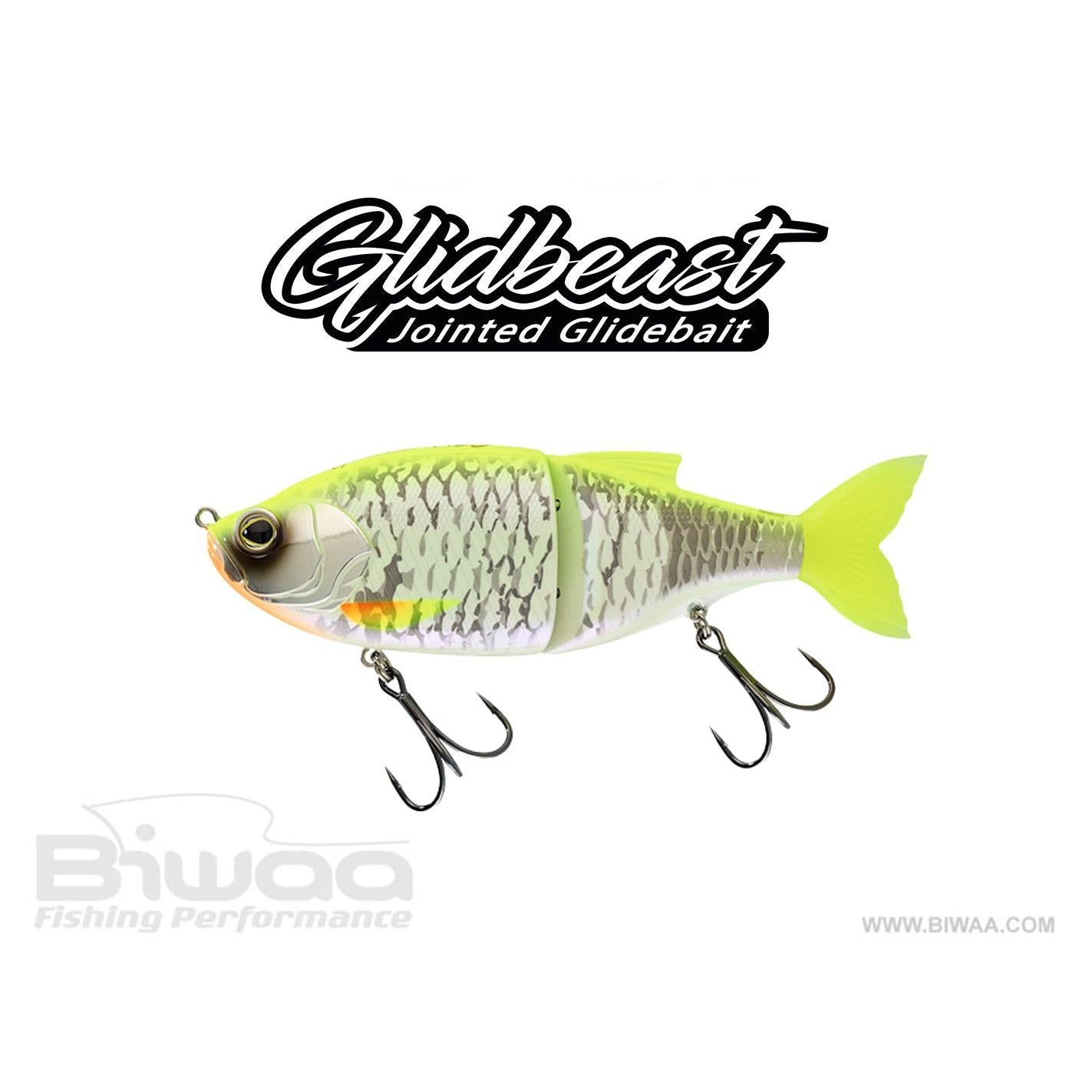View of Biwaa GlideBeast 145S Swimbait Dos Jaune available at EZOKO Fishing