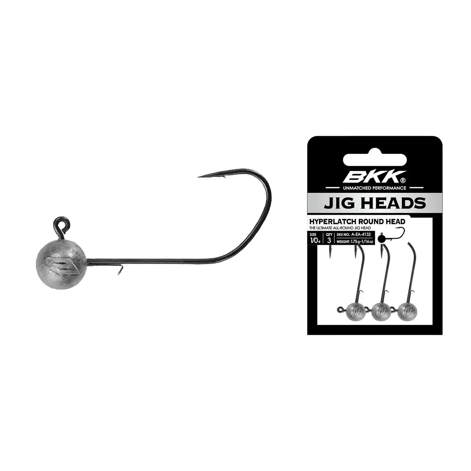 View of Jigheads BKK Hyperlatch Round Jig Head available at EZOKO Fishing