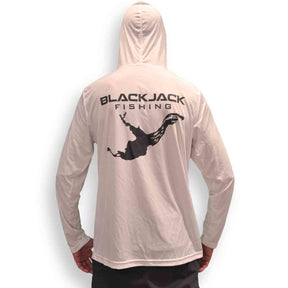 View of T-Shirts Black Jack Fishing Men's Zone Performance Hoodie available at EZOKO Pike and Musky Shop