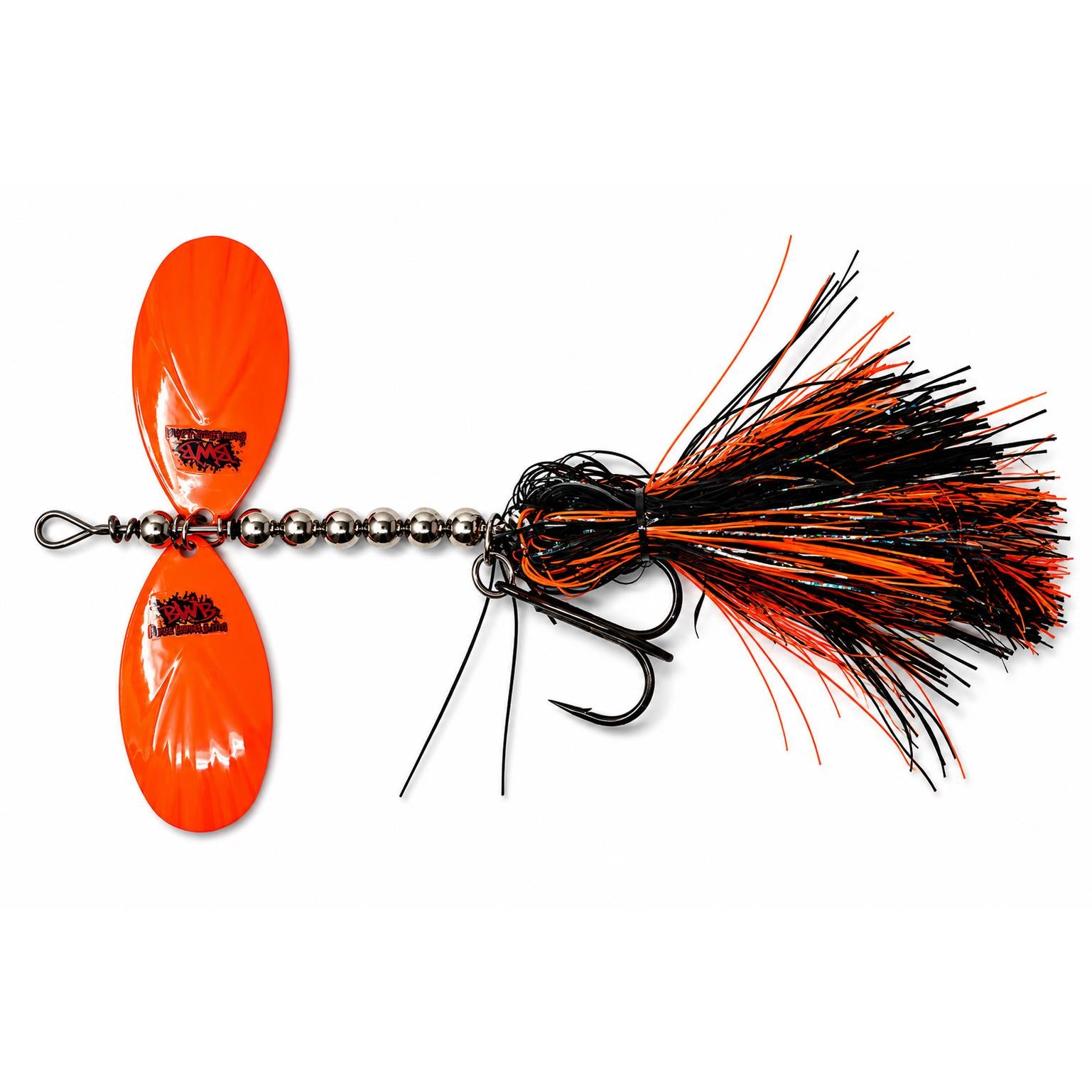 View of Bucktails Blue Water Baits Curtain Call 99 Bucktail Black & Orange available at EZOKO Fishing