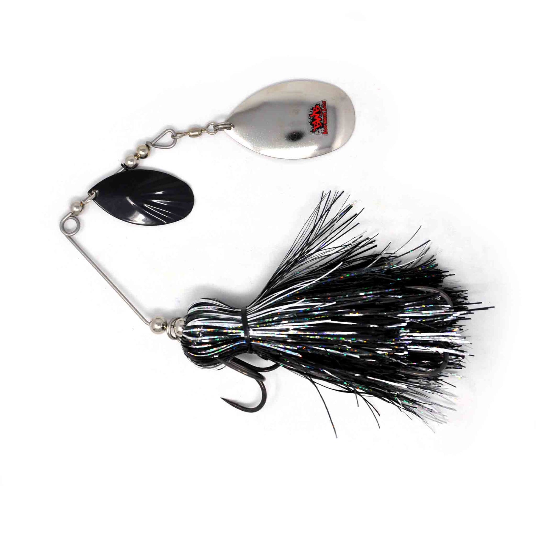 View of Spinnerbaits Blue Water Baits Gong Show 10 Spinnerbait Black Ice Cisco available at EZOKO Pike and Musky Shop