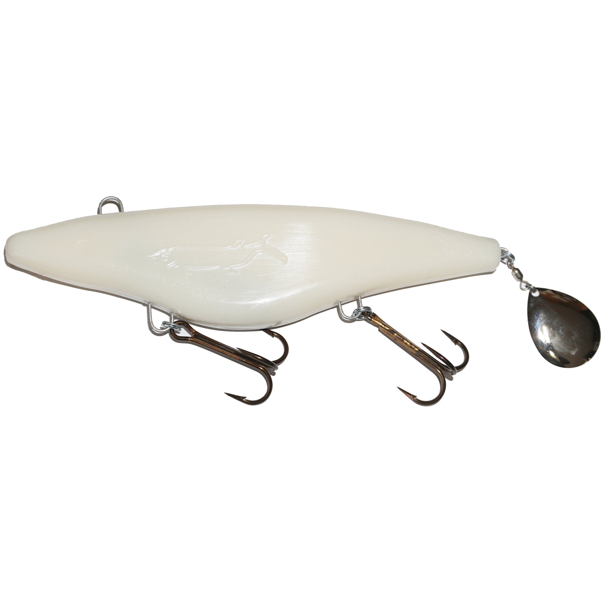 View of Jigs-Spoons Bondy Bait Co. Bondy Mini Wobbler Jig Pearl White available at EZOKO Fishing
