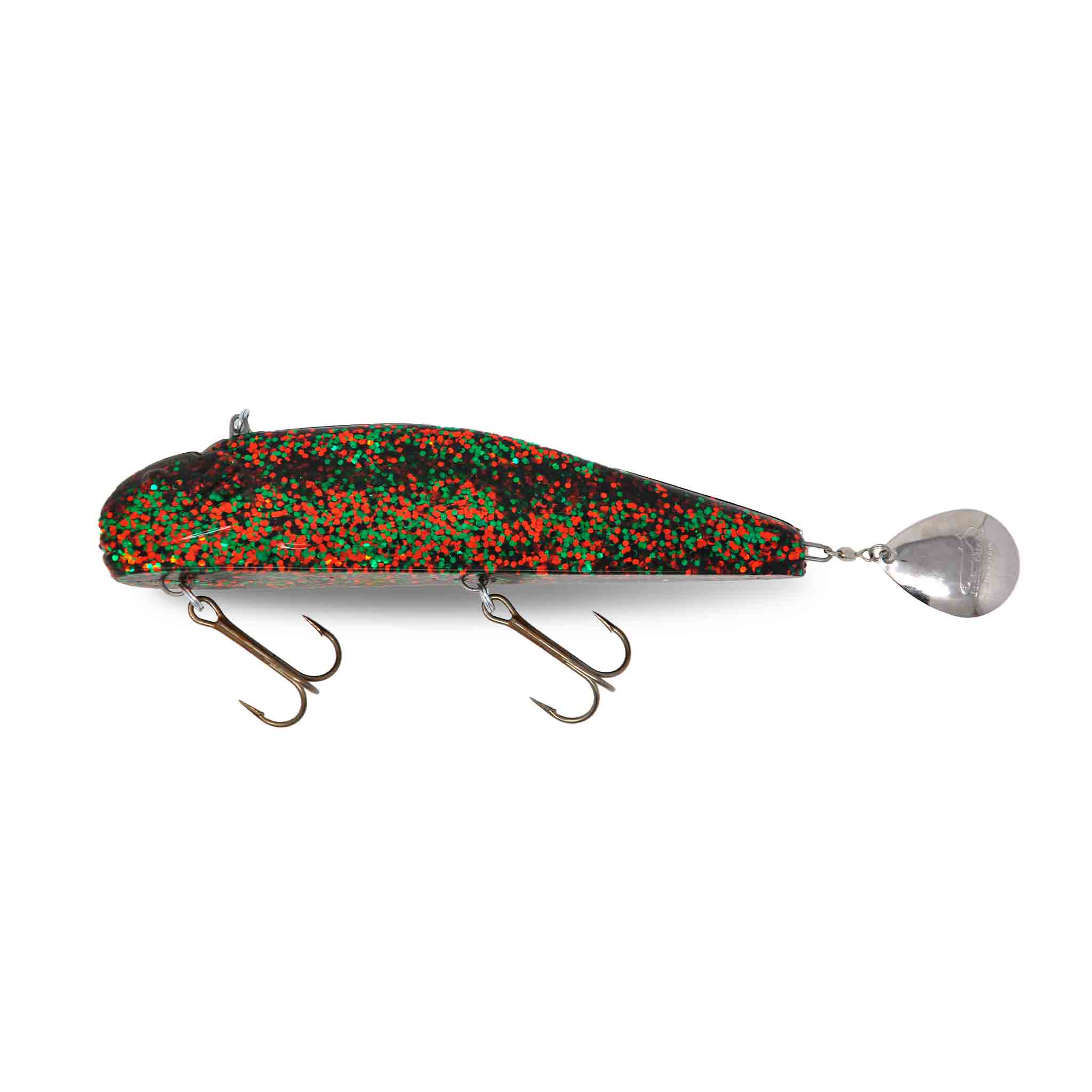 View of Jigs-Spoons Bondy Bait Co. Original Spintail Jig Fire Tiger available at EZOKO Fishing