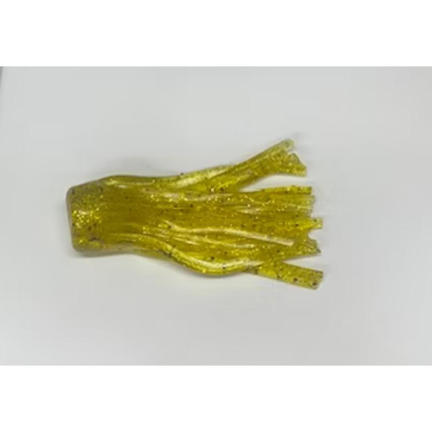 View of Rubber Boss Shad M/L Replacement Skirt Gold available at EZOKO Fishing