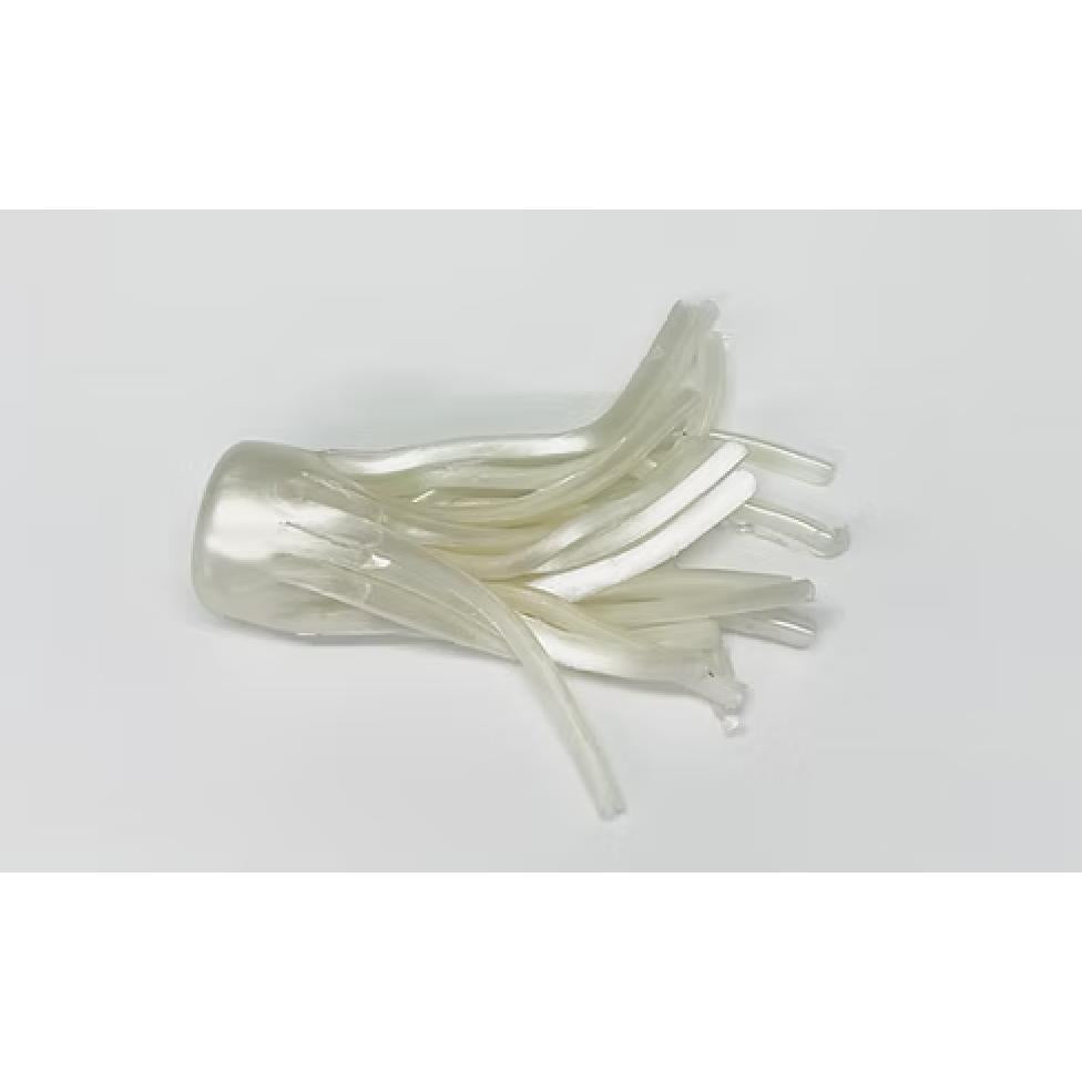 View of Rubber Boss Shad M/L Replacement Skirt White Pearl available at EZOKO Fishing