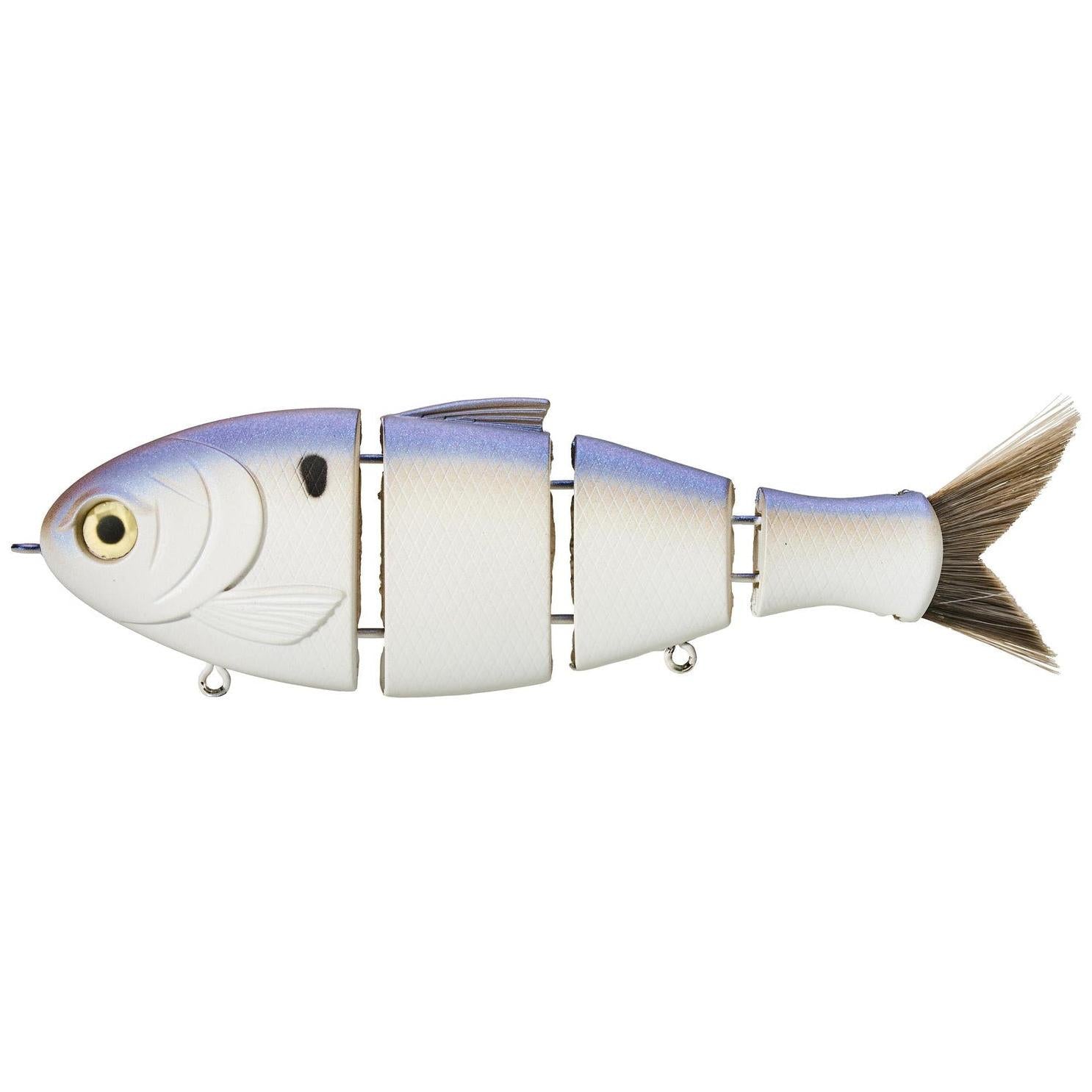 View of Swimbaits Bucca Brand Bull Shad 5" Glimmer Bone available at EZOKO Fishing