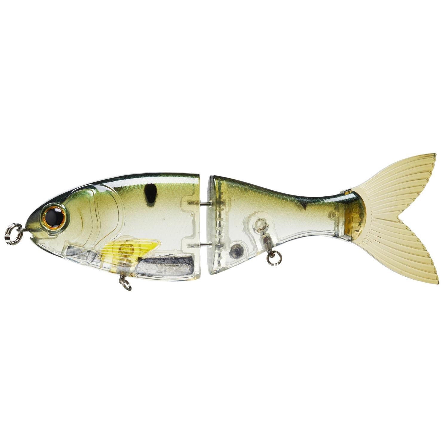 View of GlideBait Bucca Brand Trick Shad 4" Green Gizzard available at EZOKO Fishing