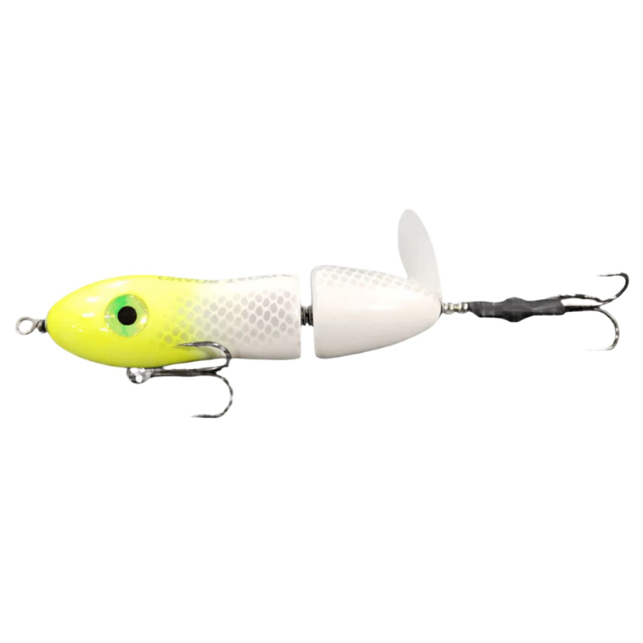 View of Topwater Chaos Tackle Big Mama Psycho Sis'tr Propbait Lemon Head available at EZOKO Pike and Musky Shop