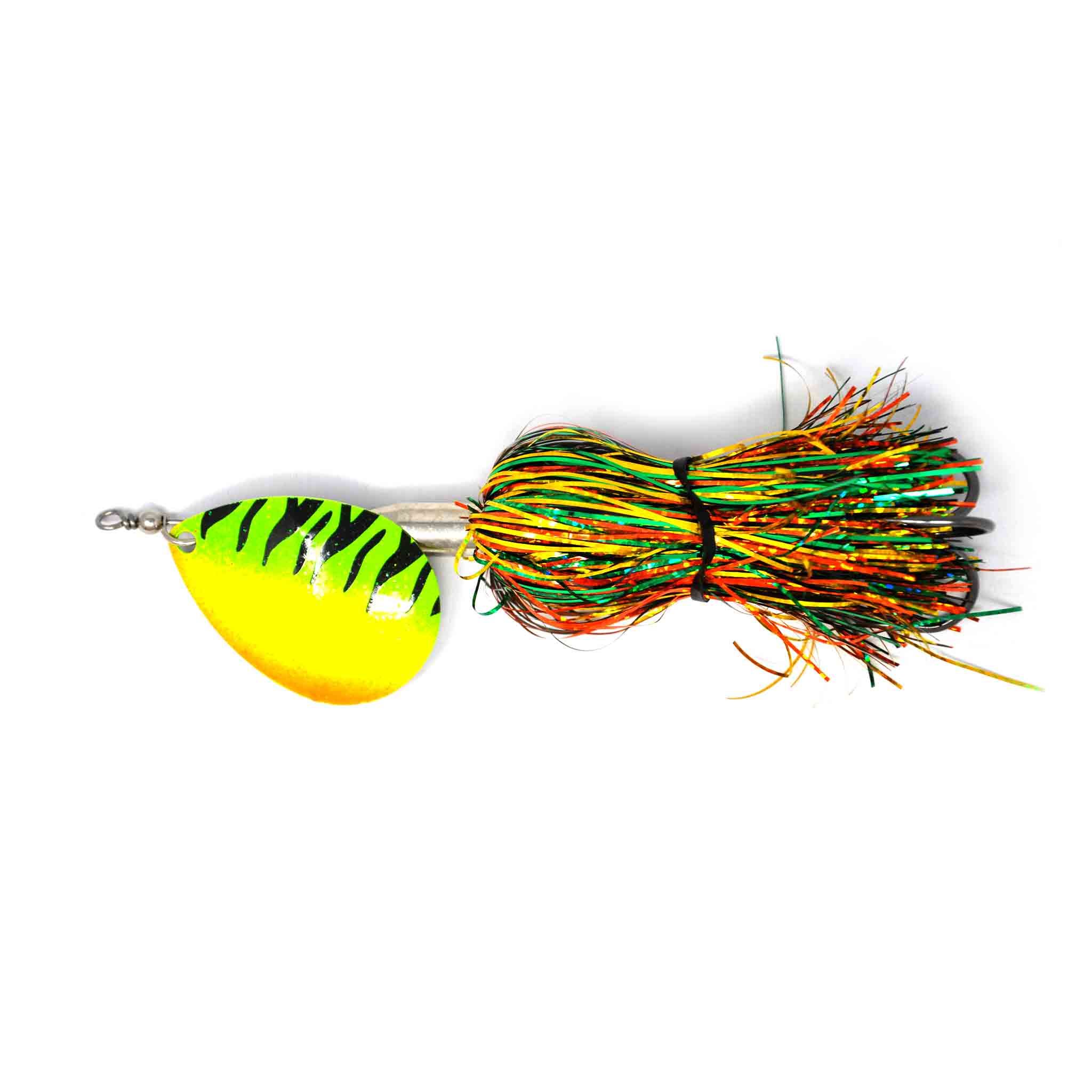 View of Bucktails Chaos Tackle Esox Assault Single 8 Bucktail Fire Tiger available at EZOKO Fishing