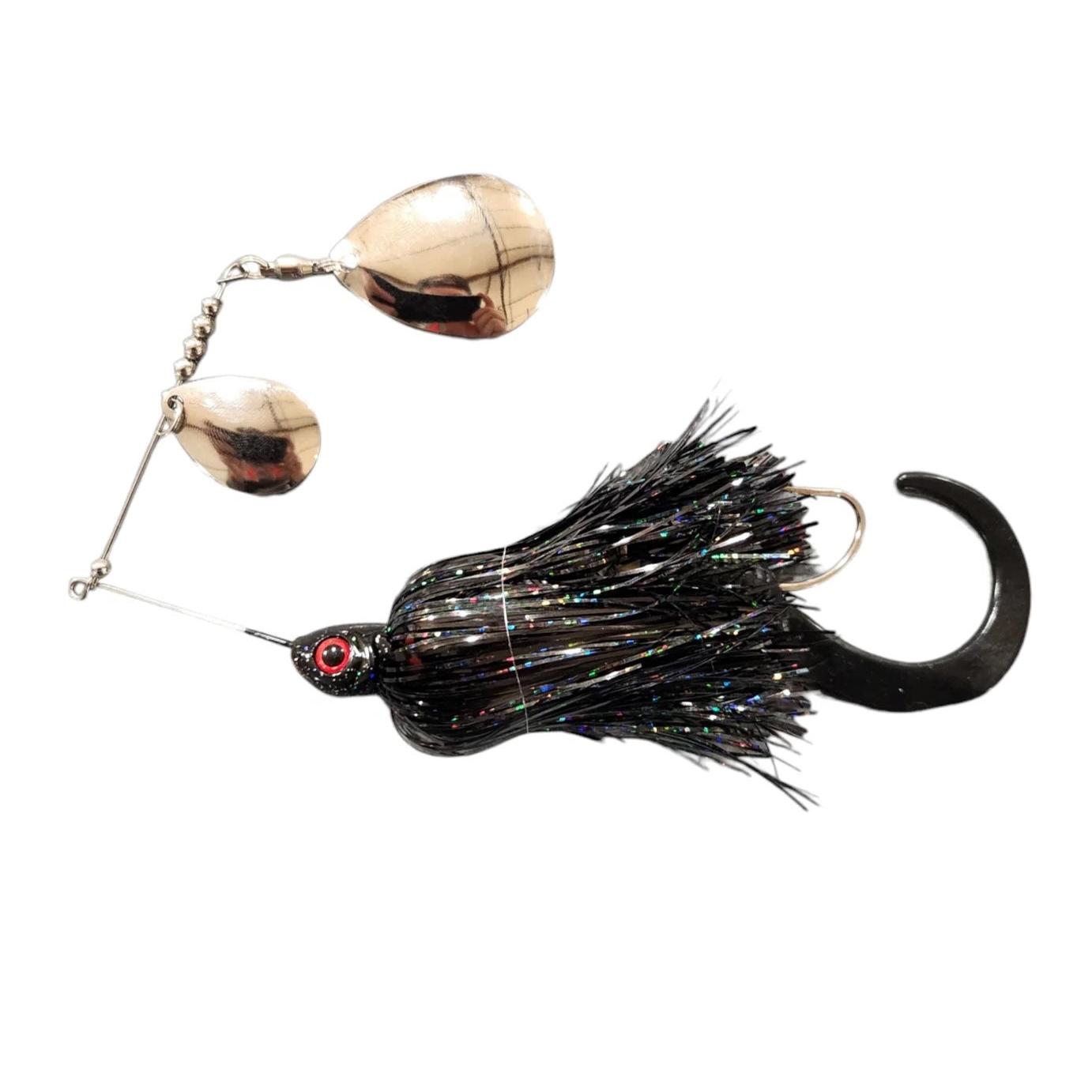 View of Spinnerbaits Chaos Tackle Esox Assault Spinnerbait Colorado 1.5oz Black available at EZOKO Fishing