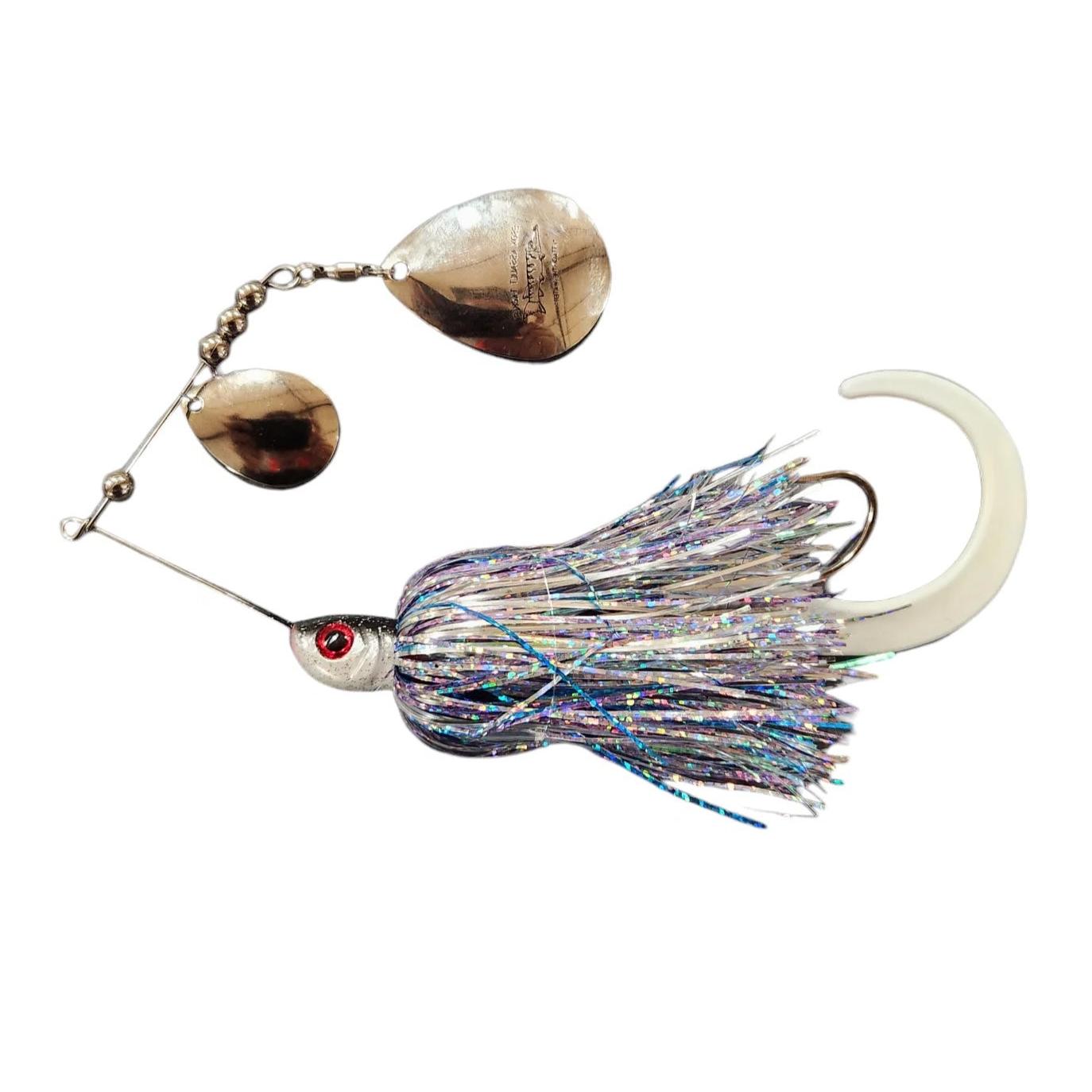 View of Spinnerbaits Chaos Tackle Esox Assault Spinnerbait Colorado 1.5oz Shimmer Shad available at EZOKO Fishing