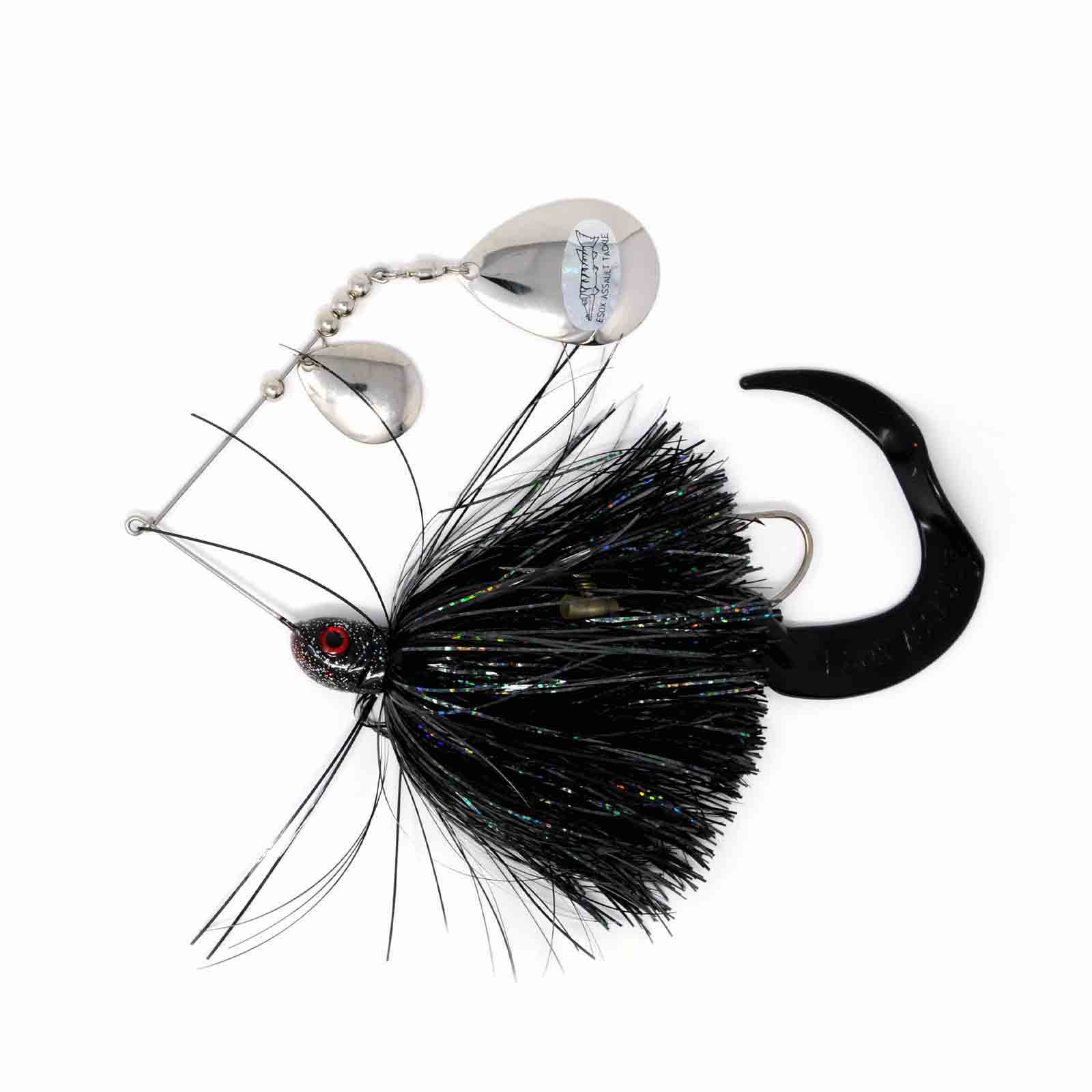 View of Spinnerbaits Chaos Tackle Esox Assault Spinnerbait Colorado 1oz Black / Nickel available at EZOKO Fishing