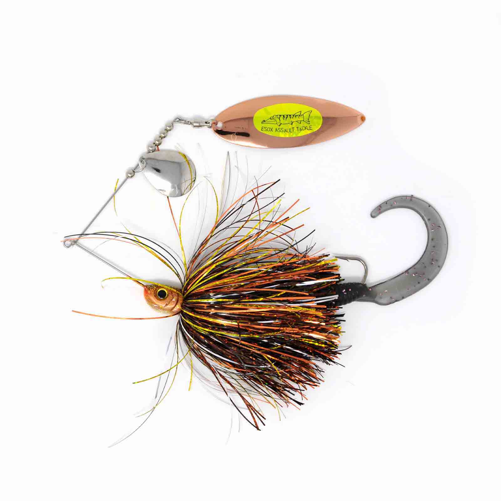 View of Spinnerbaits Chaos Tackle Esox Assault Spinnerbait Willow 1oz Killer Korn available at EZOKO Fishing