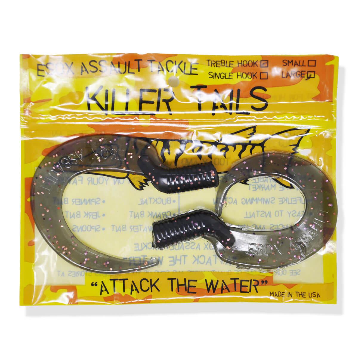 View of Lures_Add-on Chaos Tackle Killer Tails Large 7.5 in Copper Flake available at EZOKO Fishing