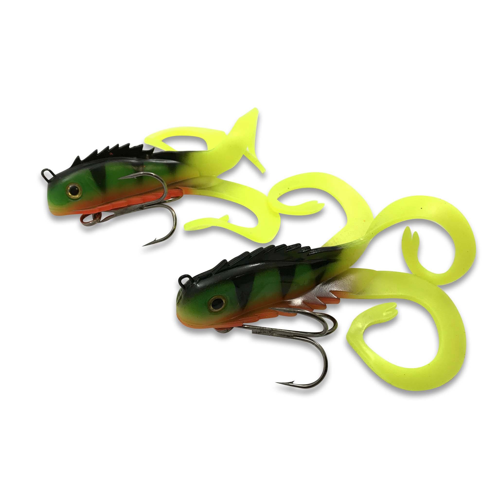 View of Rubber Chaos Tackle Medussa Micro Fire Tiger available at EZOKO Fishing