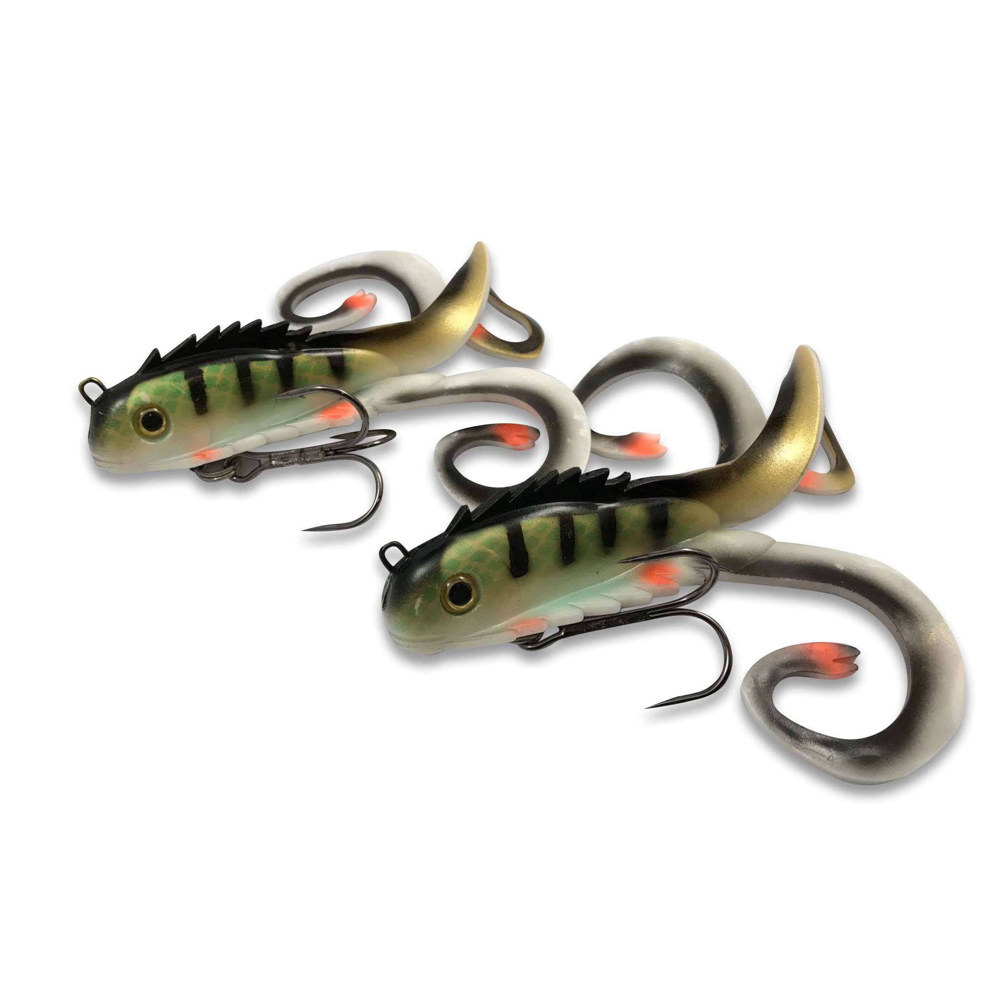 View of Rubber Chaos Tackle Medussa Micro Hot Perch available at EZOKO Fishing
