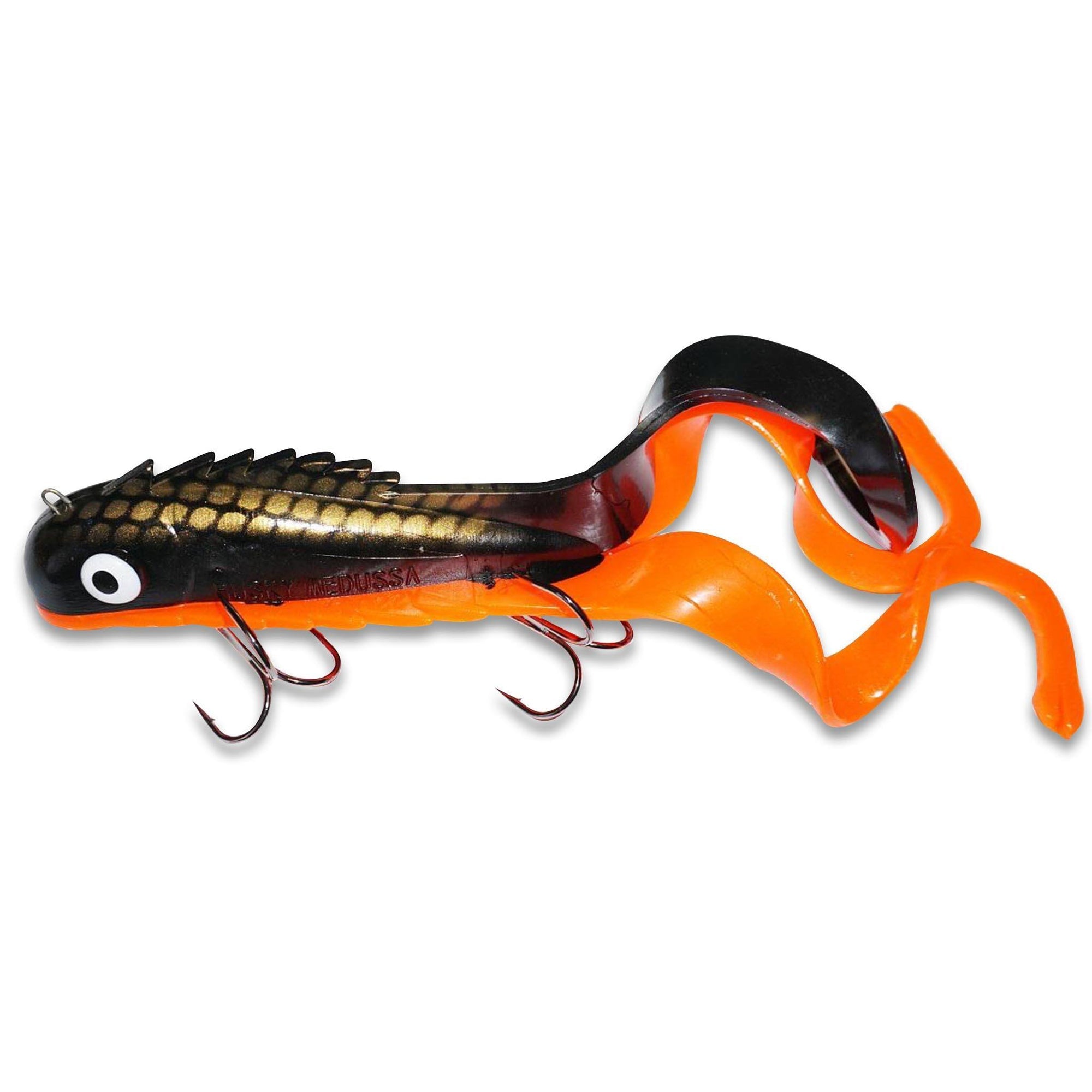 View of Rubber Chaos Tackle Medussa Mini Black Perch available at EZOKO Fishing