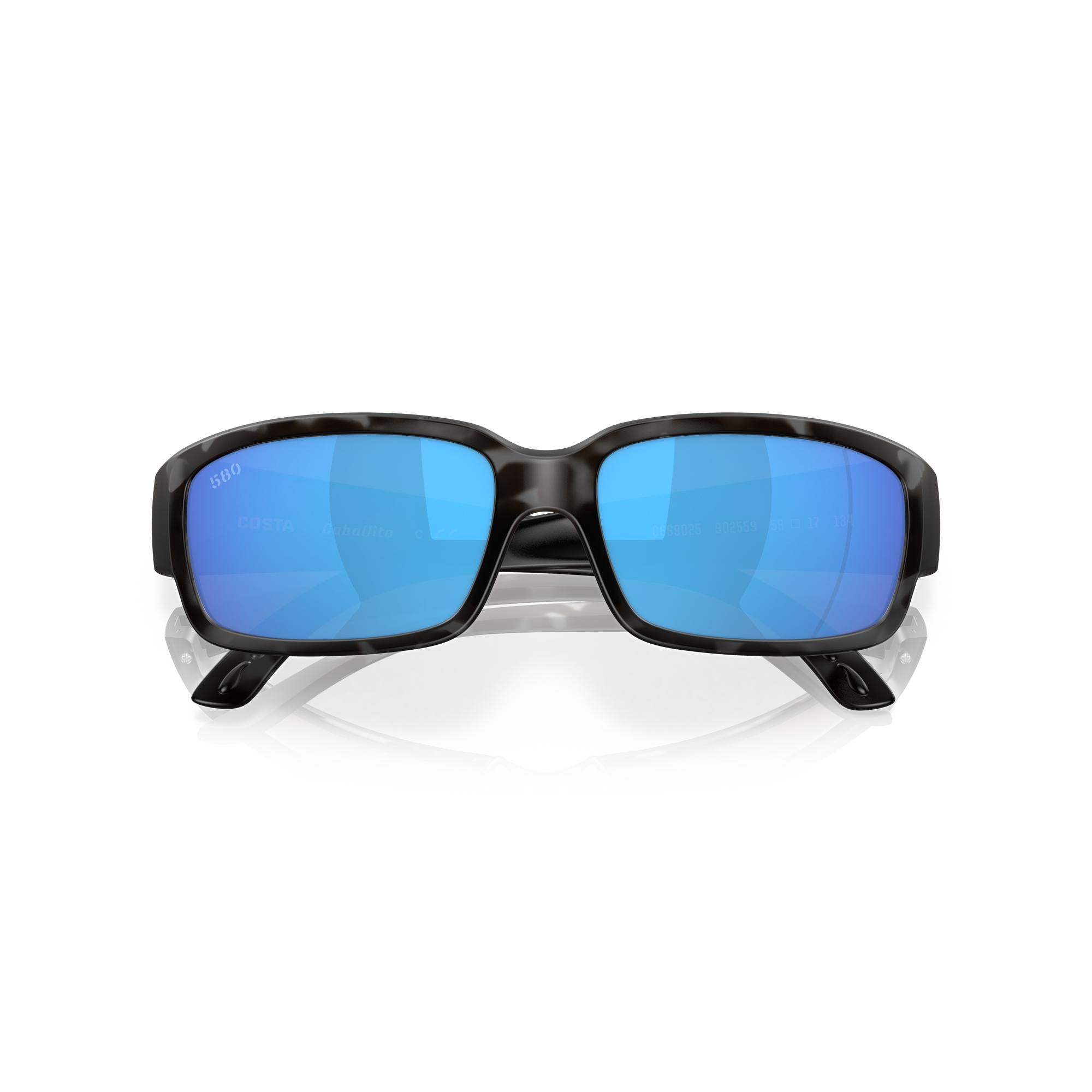 View of Sunglasses Costa Caballito Tiger Shark Blue Mirror 580G available at EZOKO Pike and Musky Shop