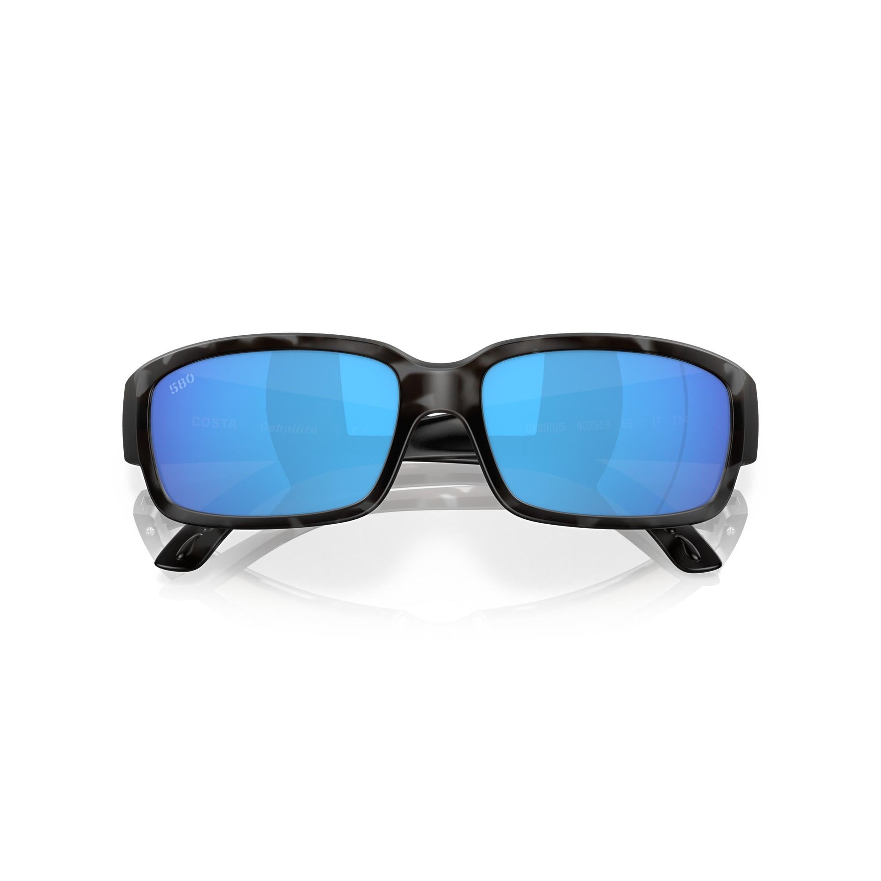 View of Sunglasses Costa Caballito Tiger Shark Blue Mirror 580G available at EZOKO Pike and Musky Shop