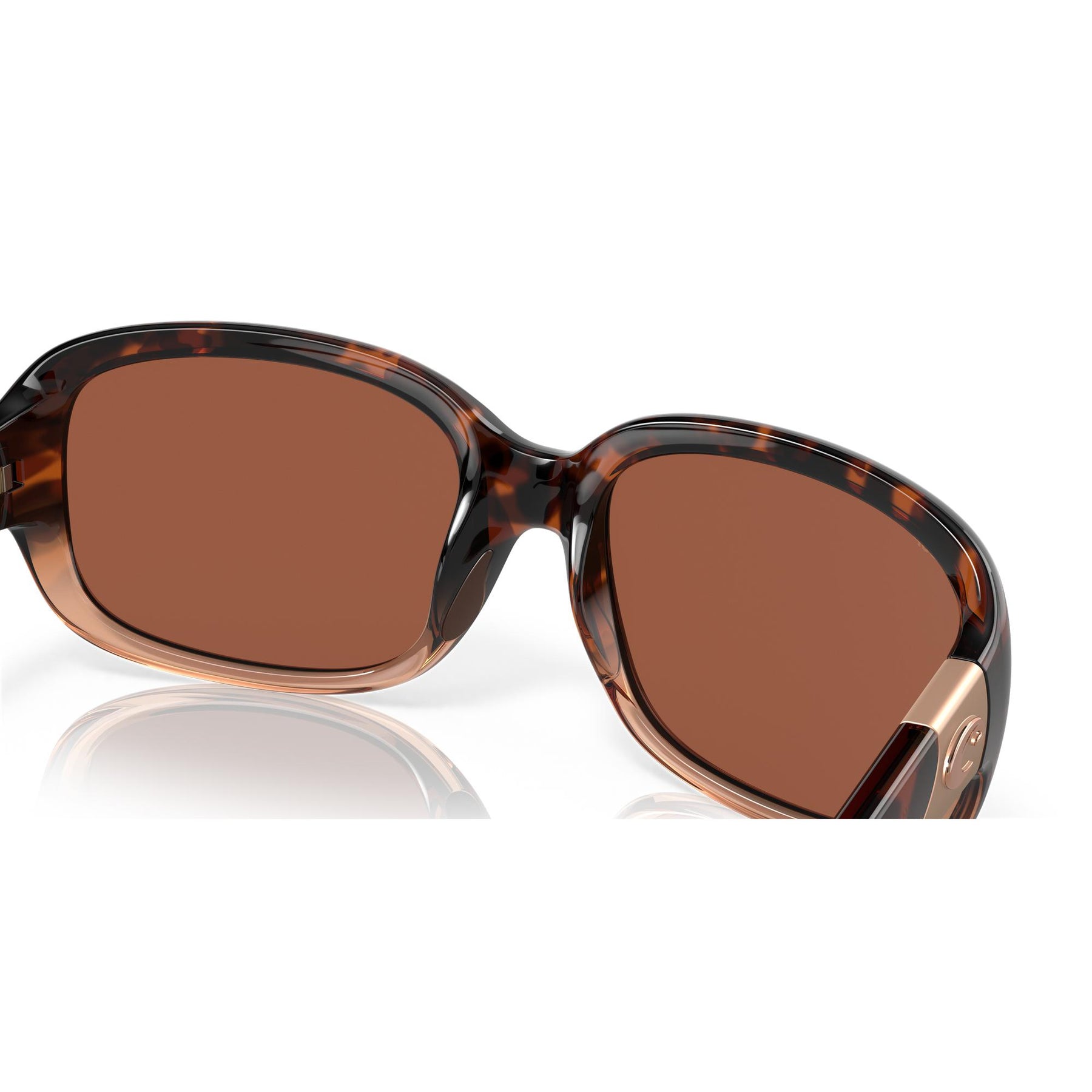 View of Sunglasses Costa Gannet Shiny Tortoise Fade Frame Copper 580P available at EZOKO Pike and Musky Shop