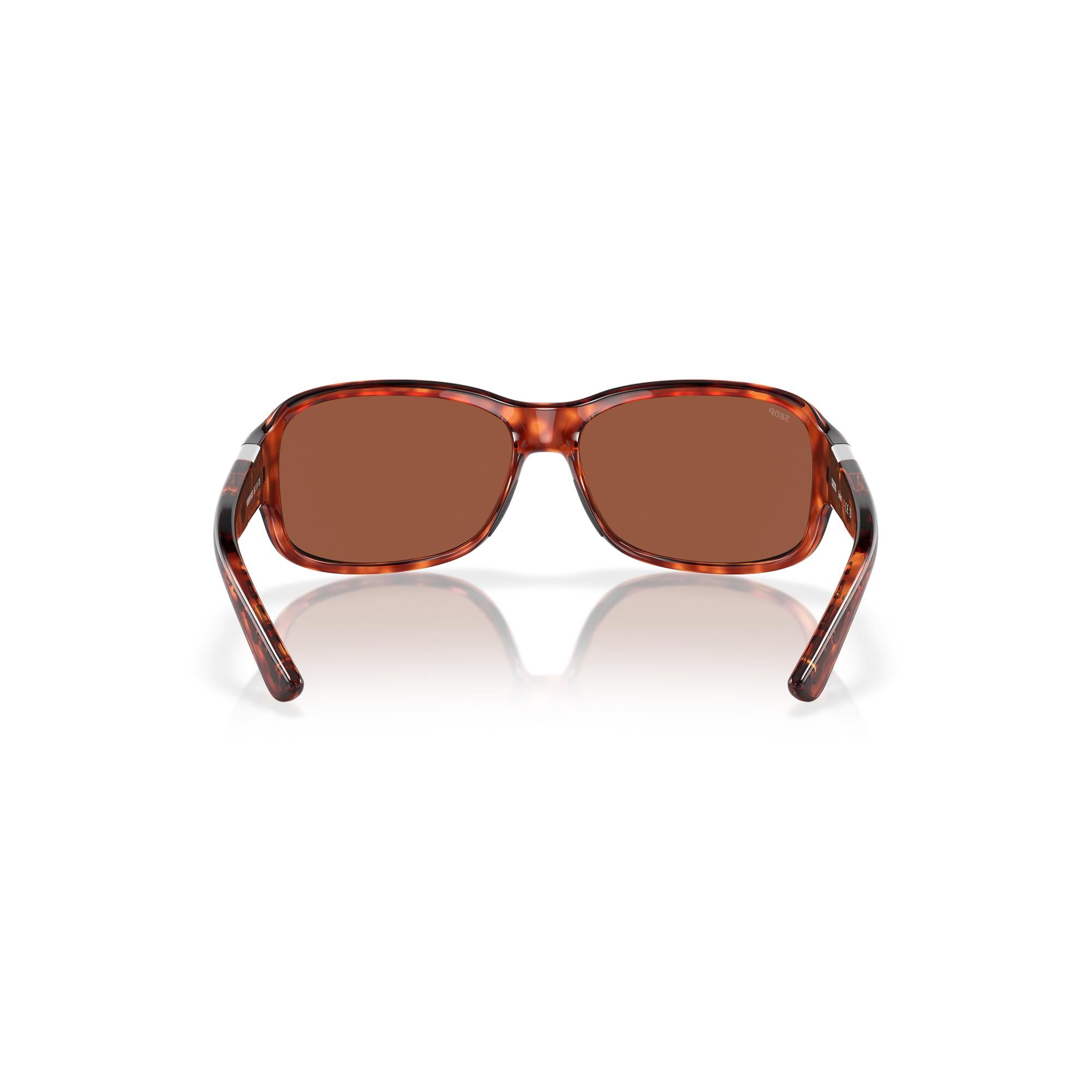 View of Sunglasses Costa Inlet Tortoise Frame Copper Silver Mirror 580G available at EZOKO Pike and Musky Shop