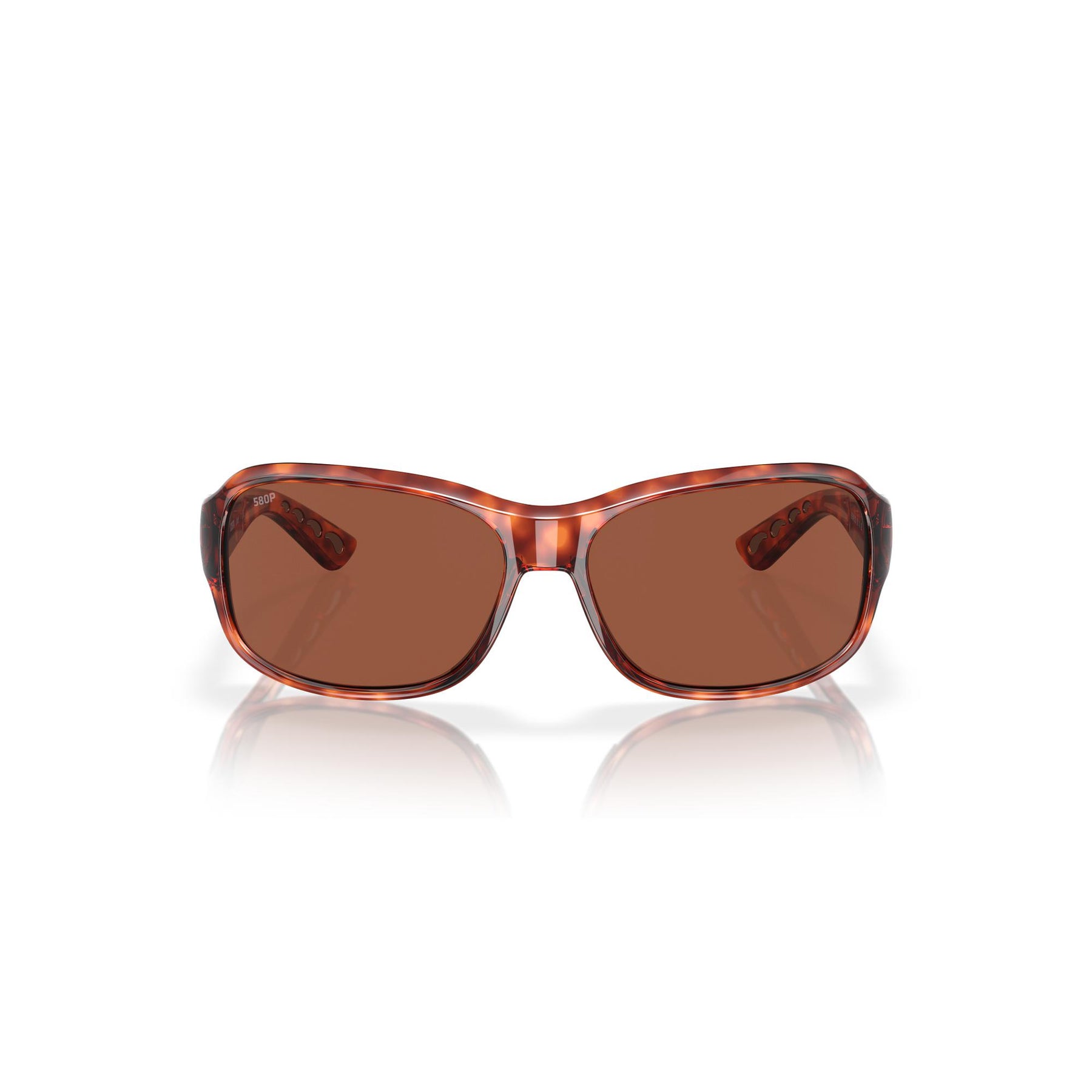 View of Sunglasses Costa Inlet Tortoise Frame Copper Silver Mirror 580G available at EZOKO Pike and Musky Shop