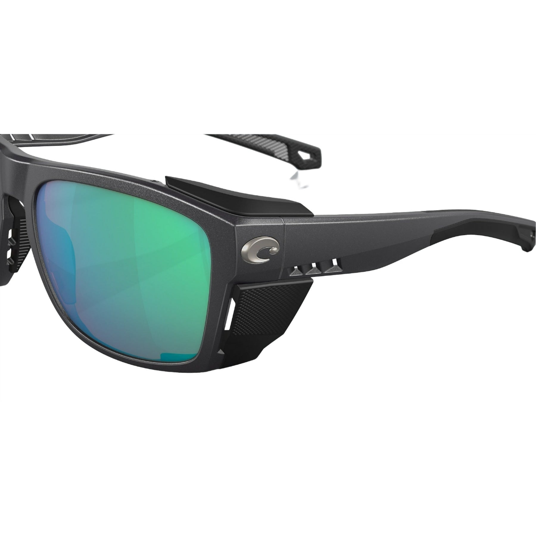 View of Sunglasses Costa King Tide 6 Black Green Mirror available at EZOKO Pike and Musky Shop