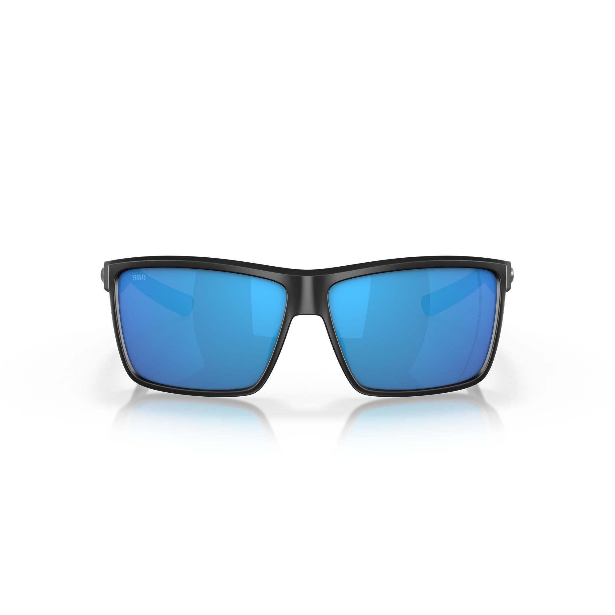 View of Sunglasses Costa Rinconcito Matte Black Frame Blue Mirror 580G available at EZOKO Pike and Musky Shop
