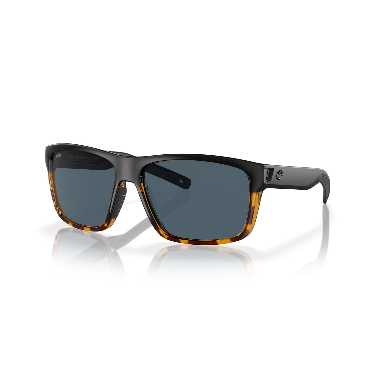 View of Sunglasses Costa Slack Tide Matte Black / Shiny Tortoise Gray 580P available at EZOKO Pike and Musky Shop