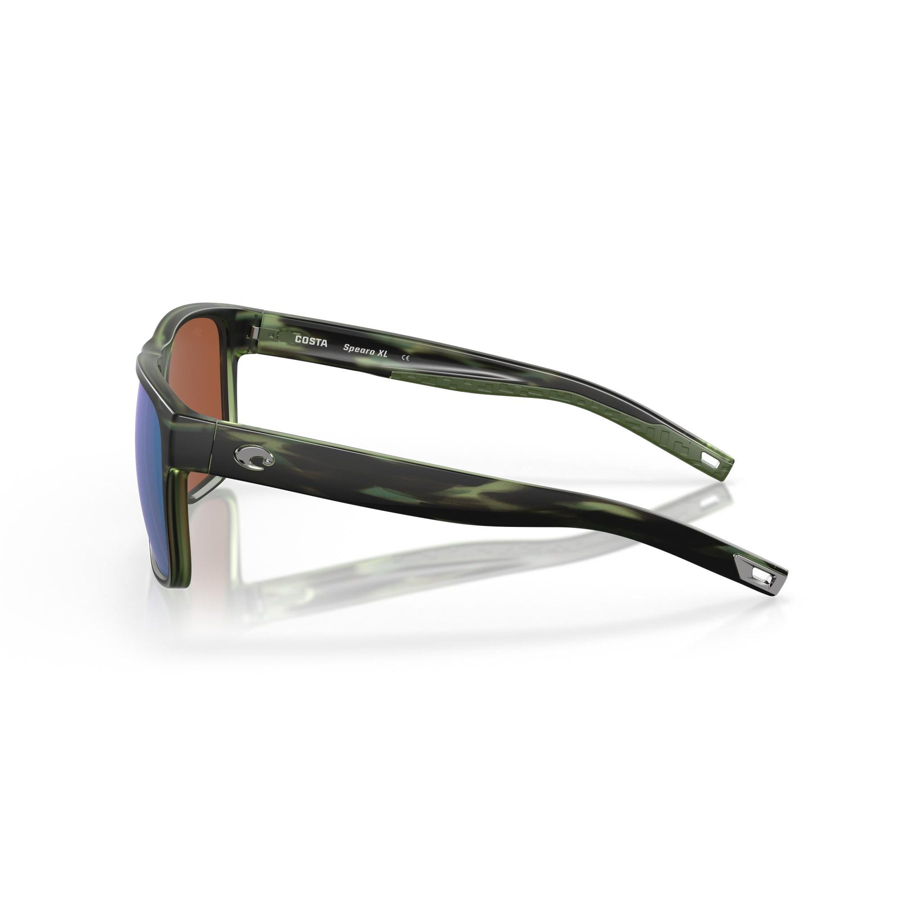 View of Sunglasses Costa Spearo XL Matte Reef Green Mirror 580G available at EZOKO Pike and Musky Shop