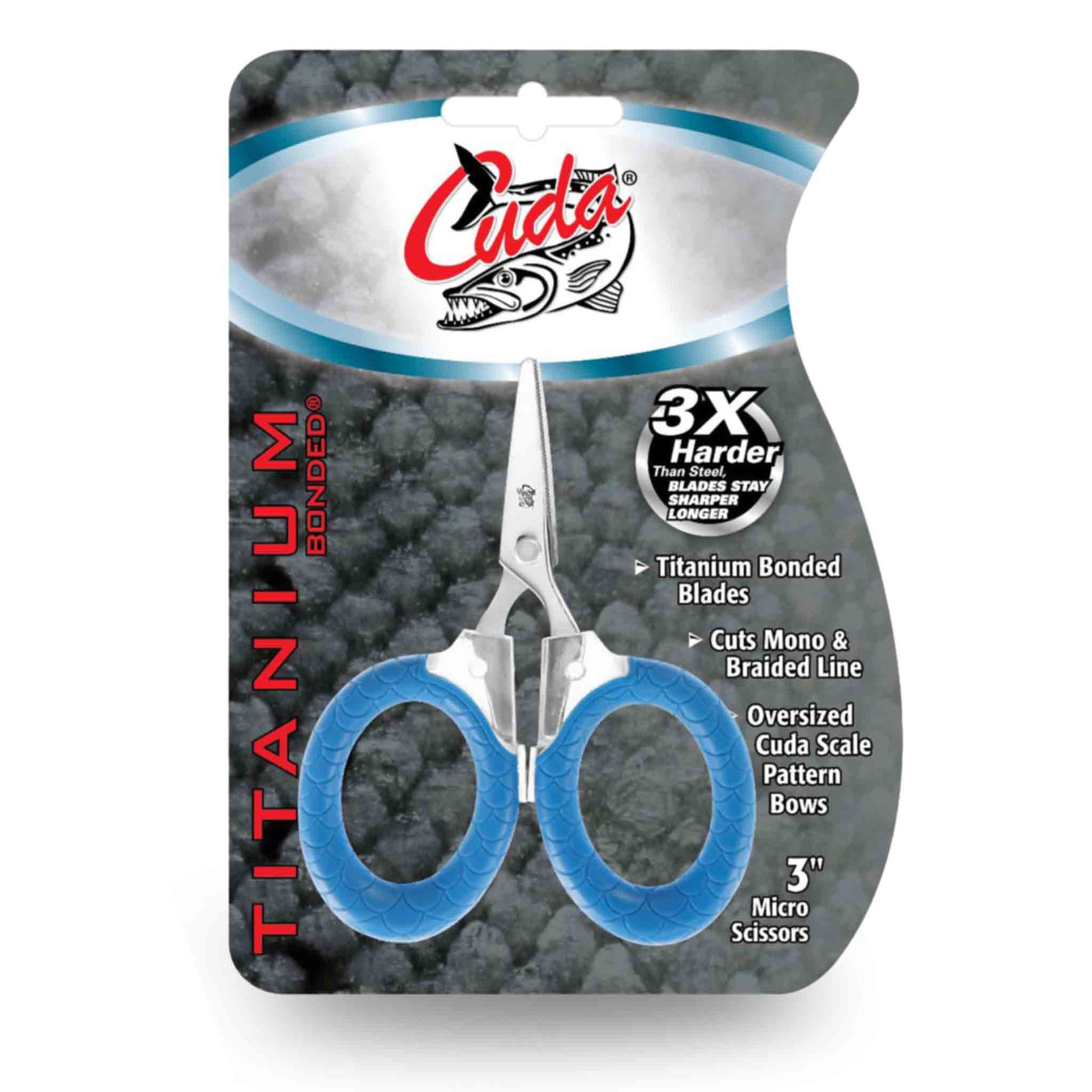 Cuda 3" Titanium Bonded® Braid & Mono Scissor Tools
