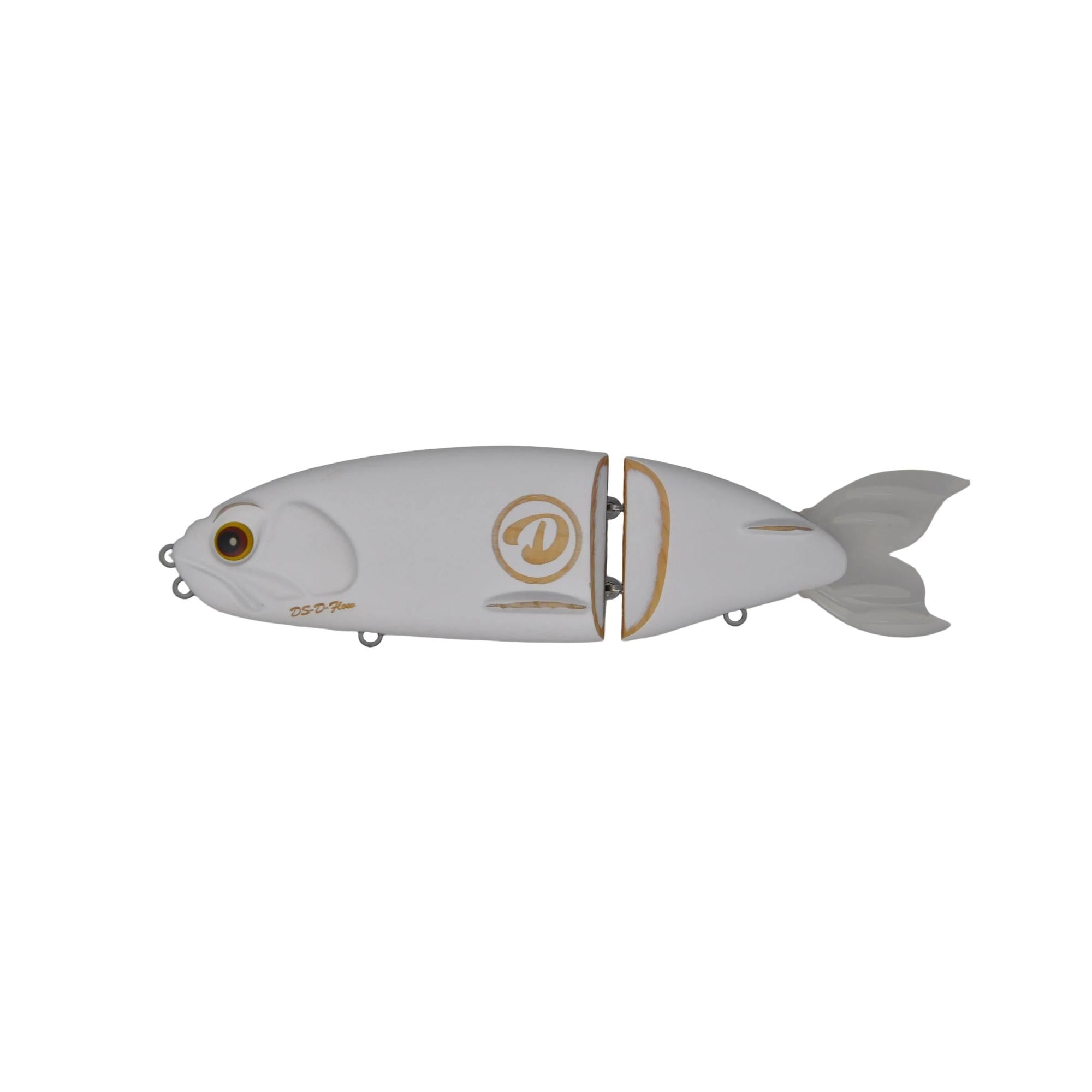 View of D-Flow Orosi 210 Wood Bait Swimbait White available at EZOKO Fishing