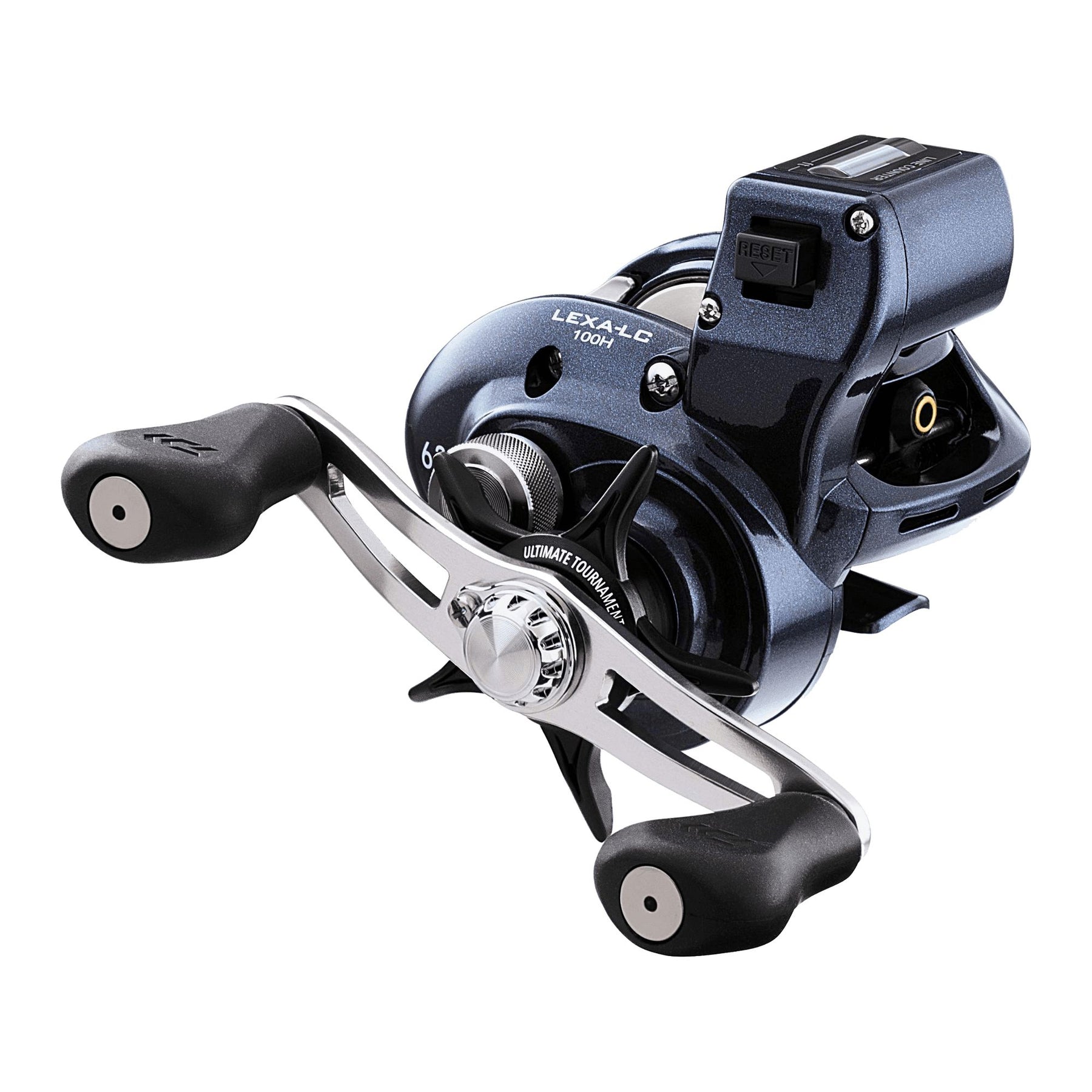 View of Baitcast_Reels Daiwa Lexa line counter 400 Baitcast Reels Left available at EZOKO Pike and Musky Shop