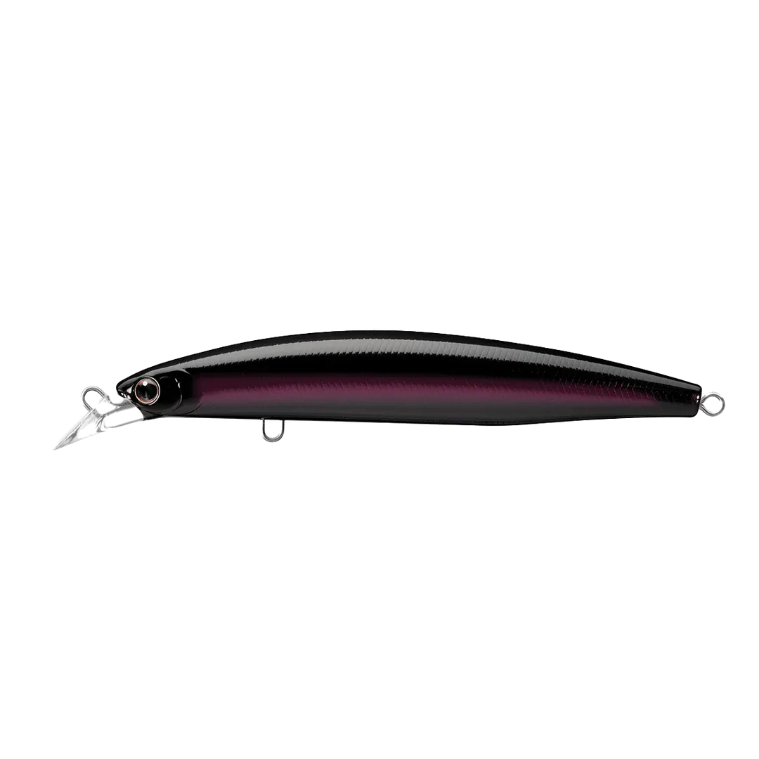 View of DAIWA SALT PRO MINNOW LONG CAST HD Black Purple available at EZOKO Fishing
