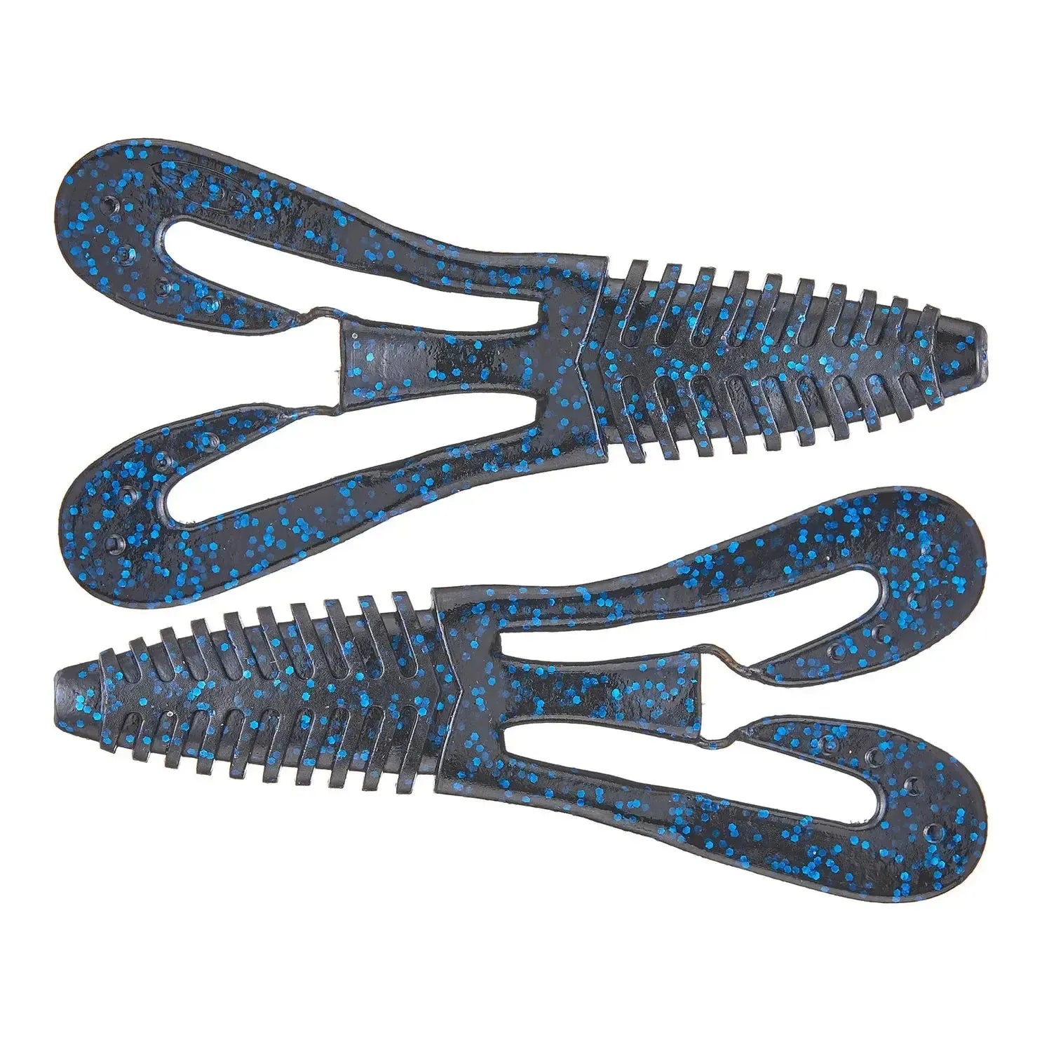 View of Softbaits Deps Barbute Craw Chunk Trailer 3.5" Black / Blue Flake available at EZOKO Fishing