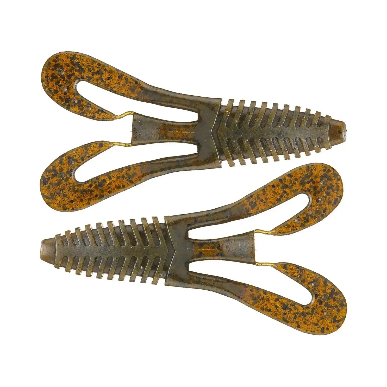 View of Softbaits Deps Barbute Craw Chunk Trailer 3.5" Green Pumpkin available at EZOKO Fishing